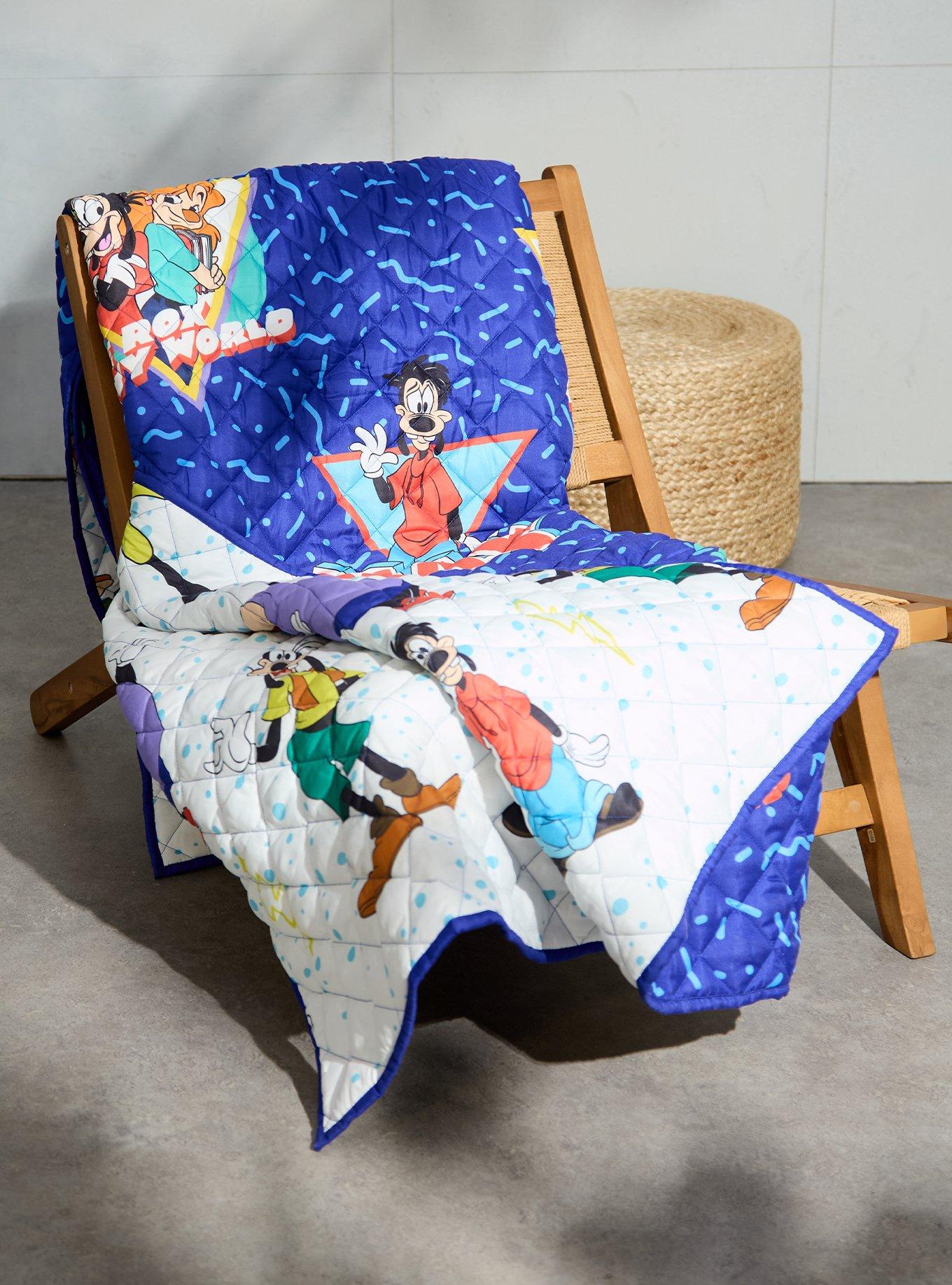Disney A Goofy Movie Characters Retro Reversible Quilted Blanket - BoxLunch Exclusive