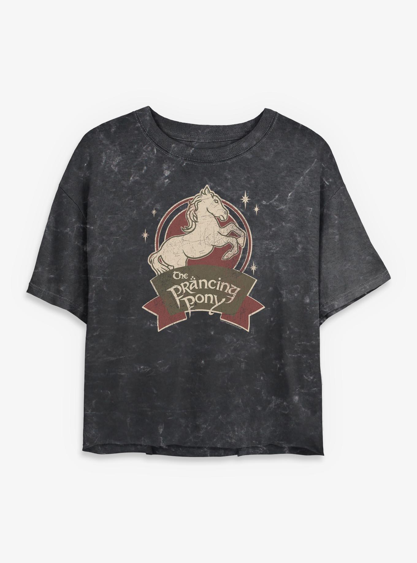 The Lord of the Rings Prancing Pony Womens Mineral Wash Crop T-Shirt, , hi-res
