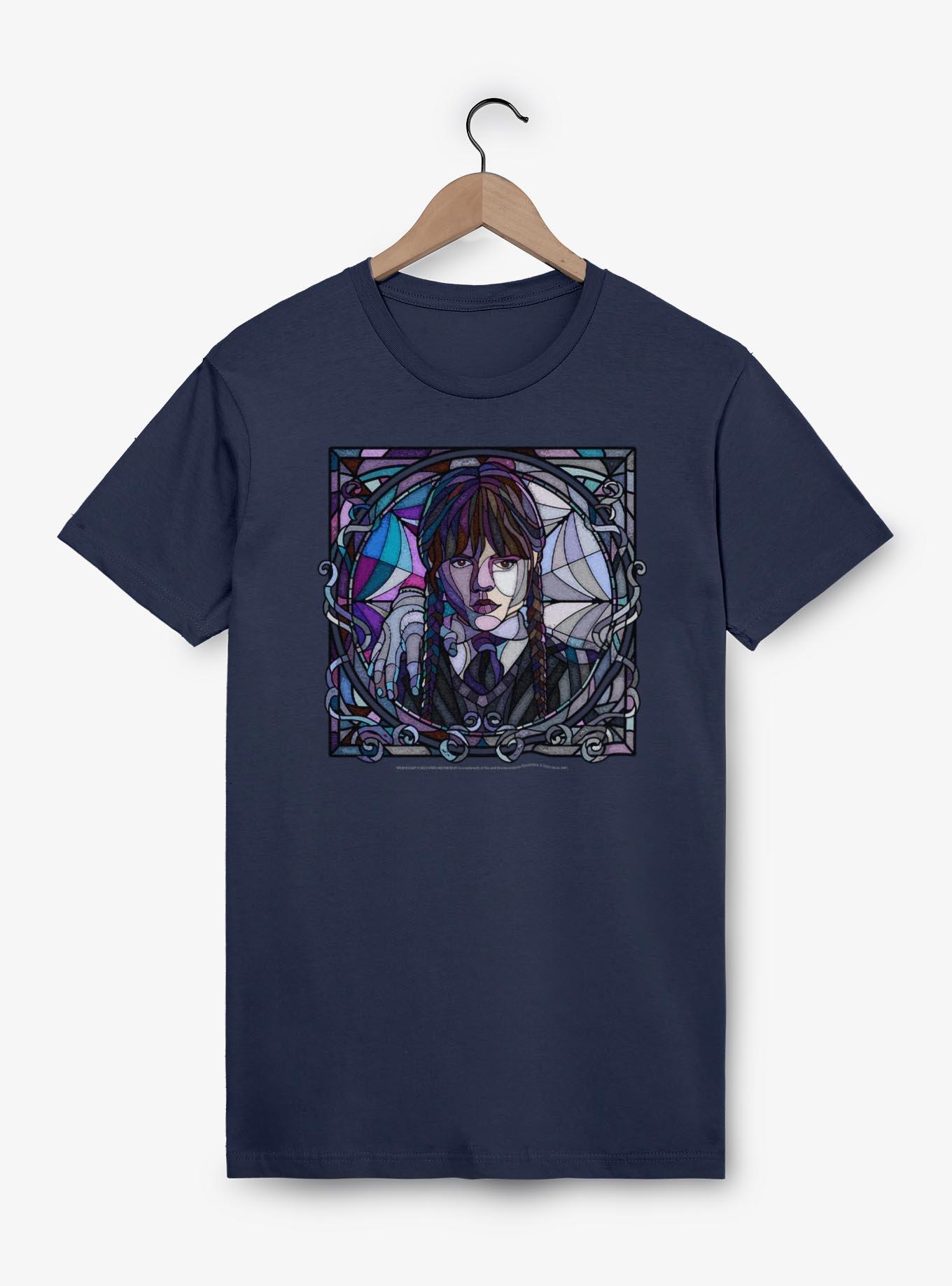 Wednesday Stained Glass Portrait T-Shirt