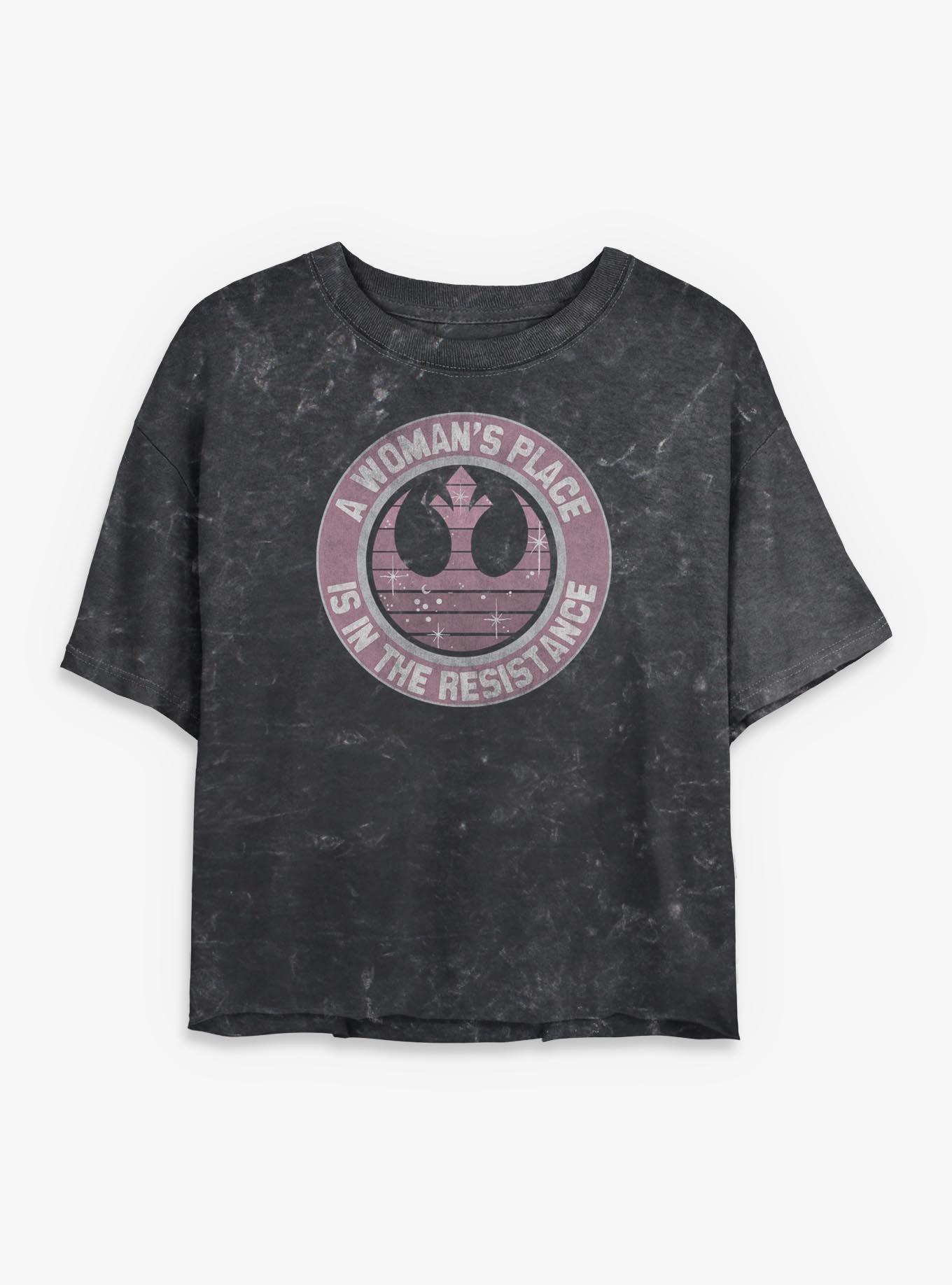Star Wars Resistance Womens Mineral Wash Crop T-Shirt, , hi-res