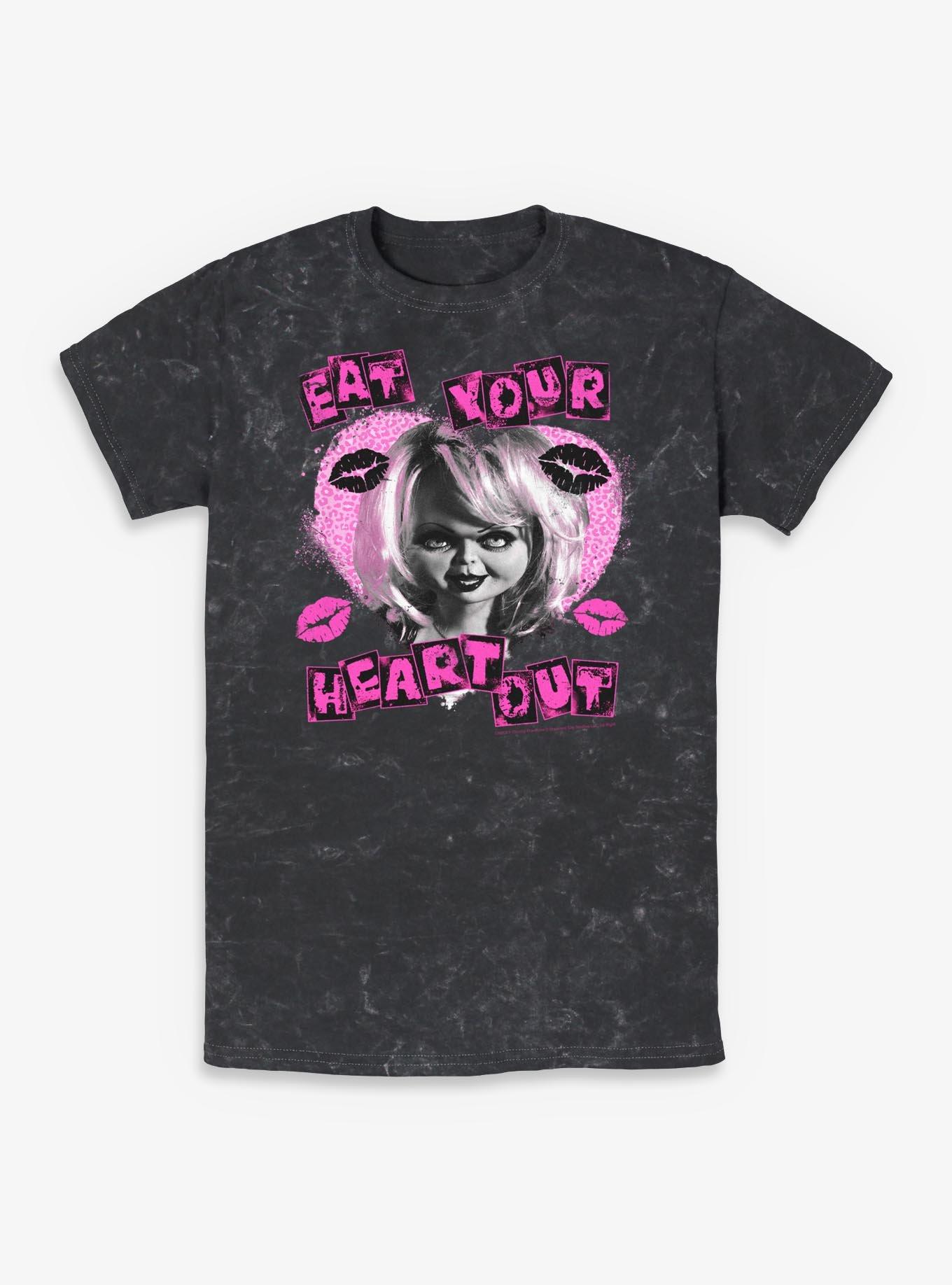 Chucky Eat Your Heart Out Tiffany Mineral Wash T-Shirt, , hi-res