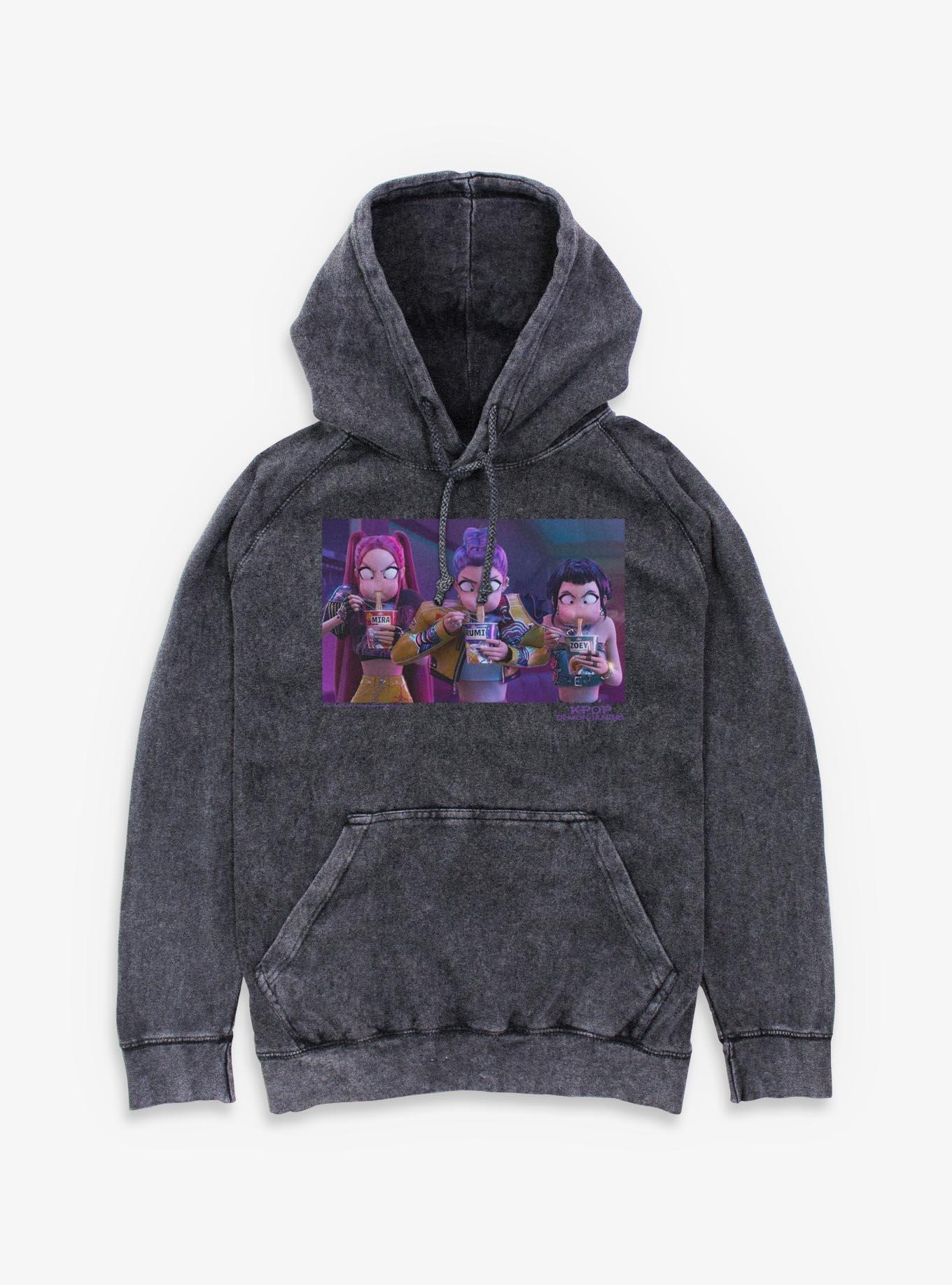 KPop Demon Hunters Huntrix Eating Mineral Wash Hoodie, , hi-res