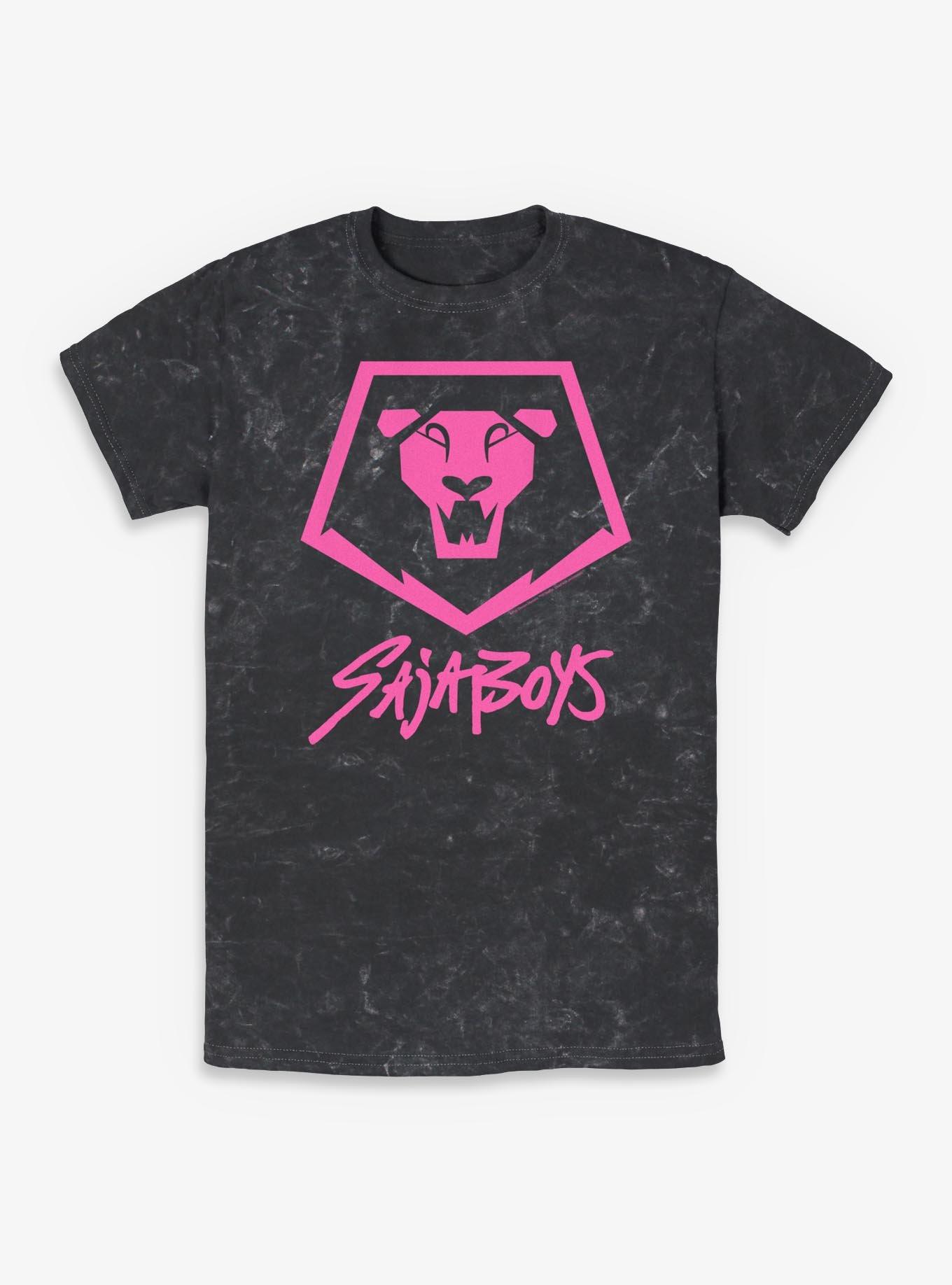 KPop Demon Hunters Saja Boys Lion Logo Mineral Wash T-Shirt, , hi-res