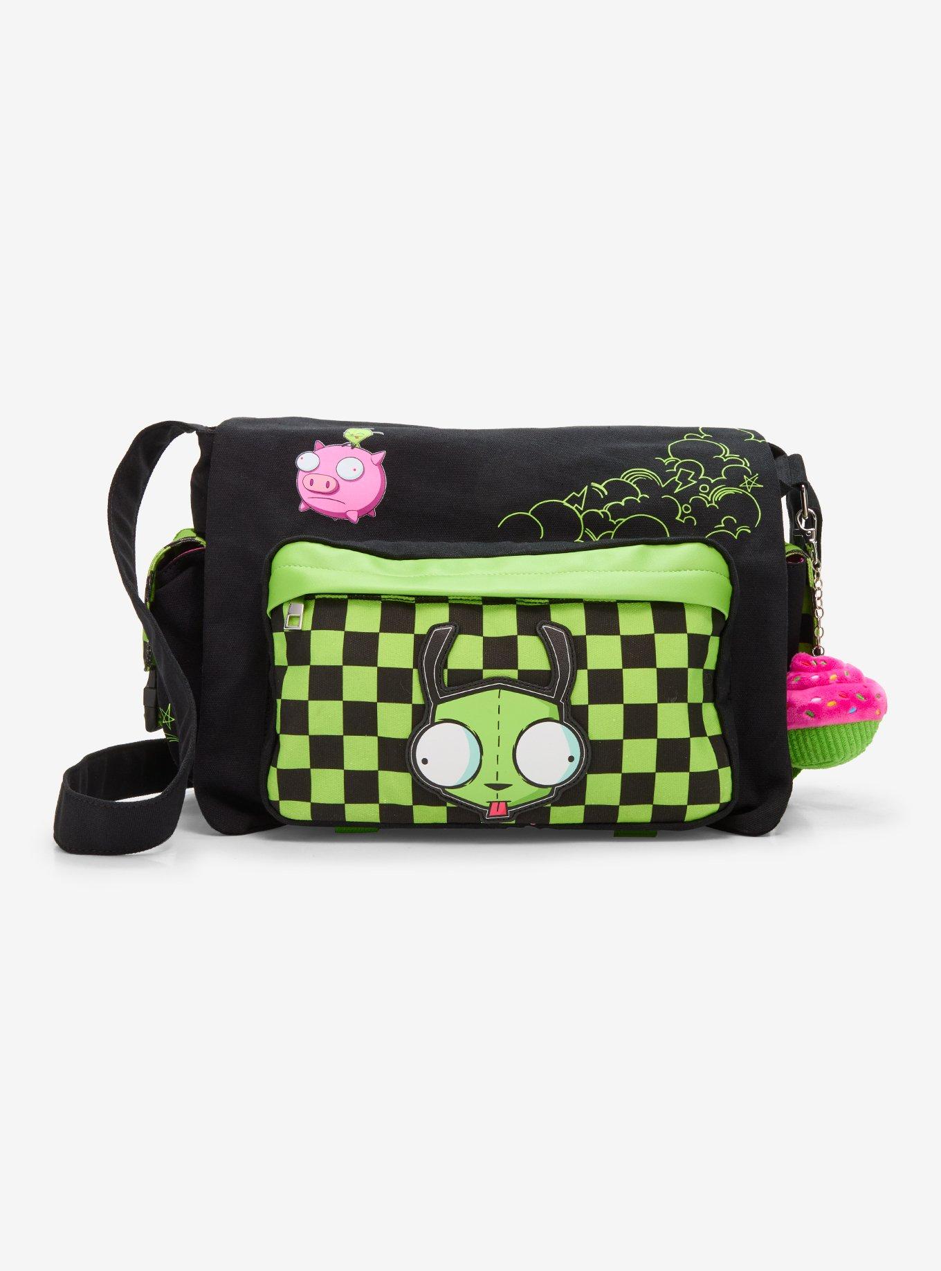 Invader Zim GIR Checkered Messenger Bag, , hi-res
