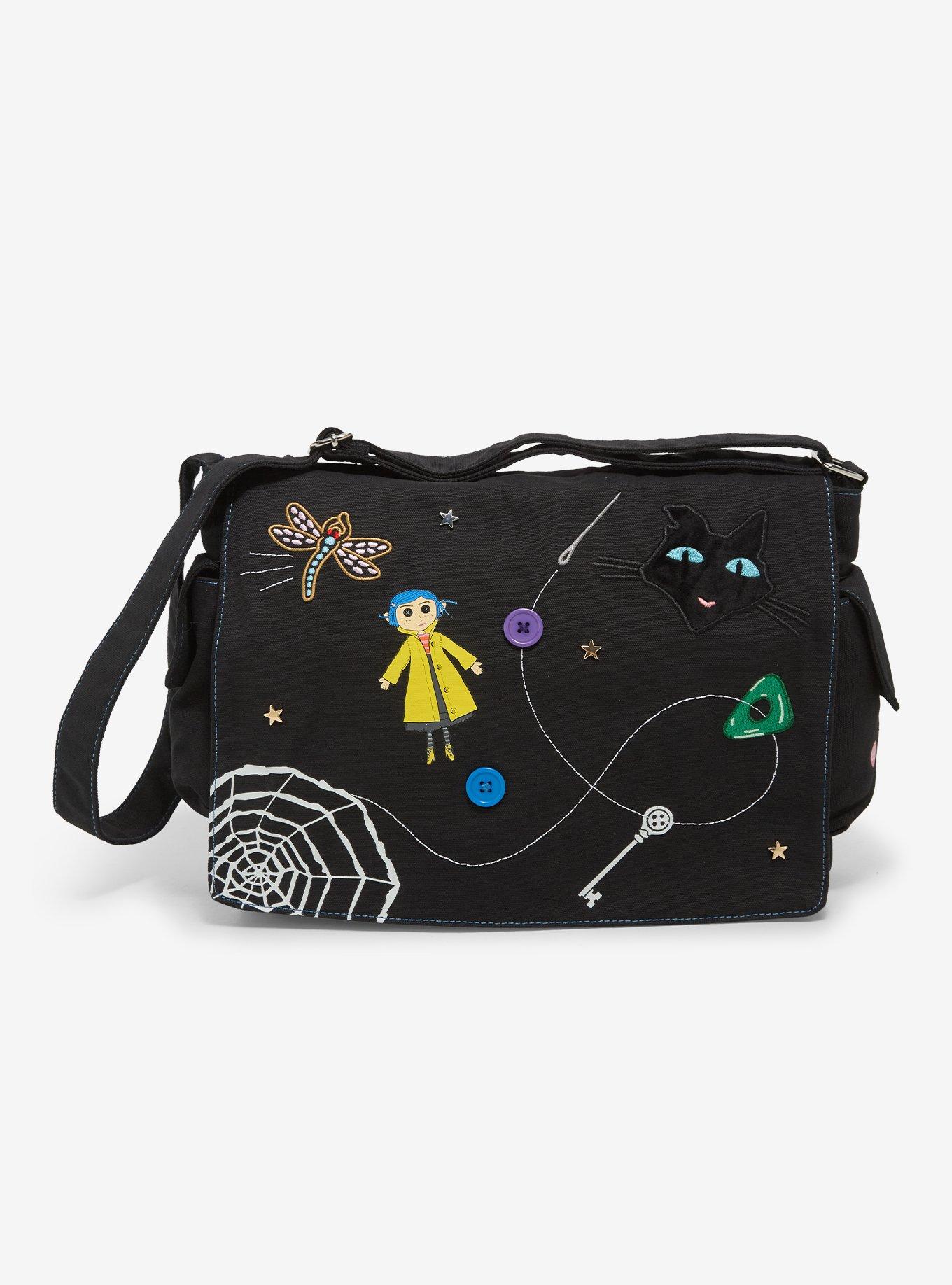 Coraline Icons Glow-In-The-Dark Messenger Bag, , hi-res