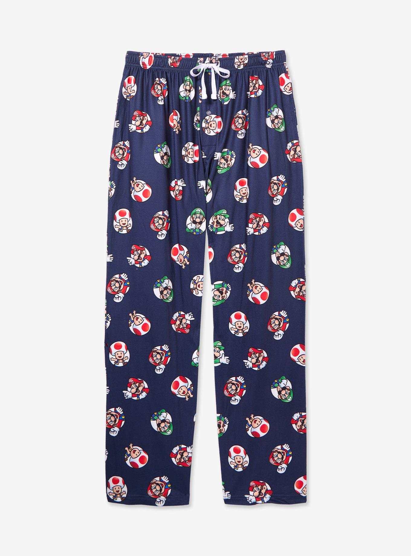 Nintendo Super Mario Bros. Characters Allover Print Sleep Pants - BoxLunch Exclusive, , hi-res