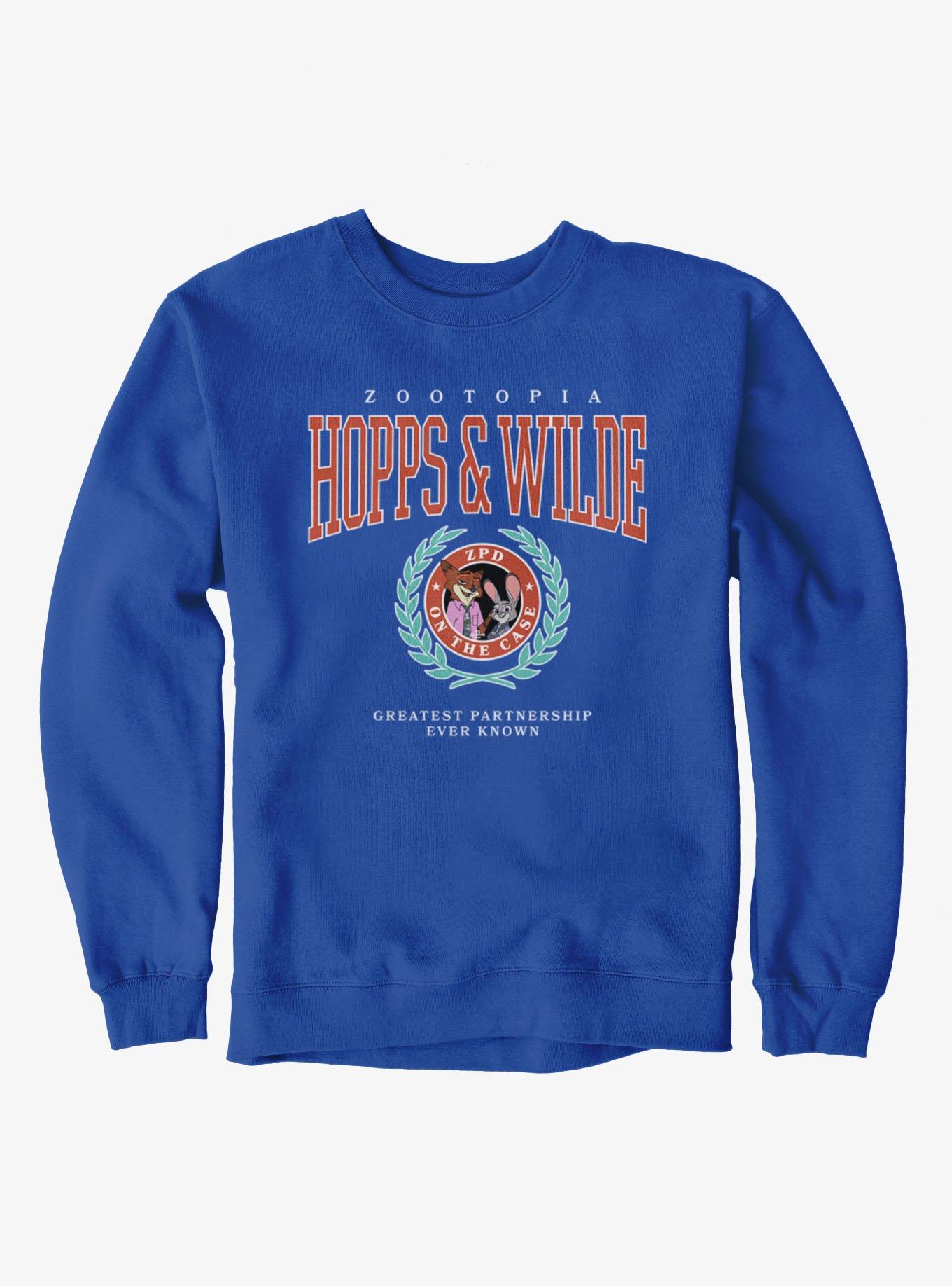 Disney Zootopia 2 Hopps Wilde Crest Sweatshirt Hot Topic Exclusive, , hi-res