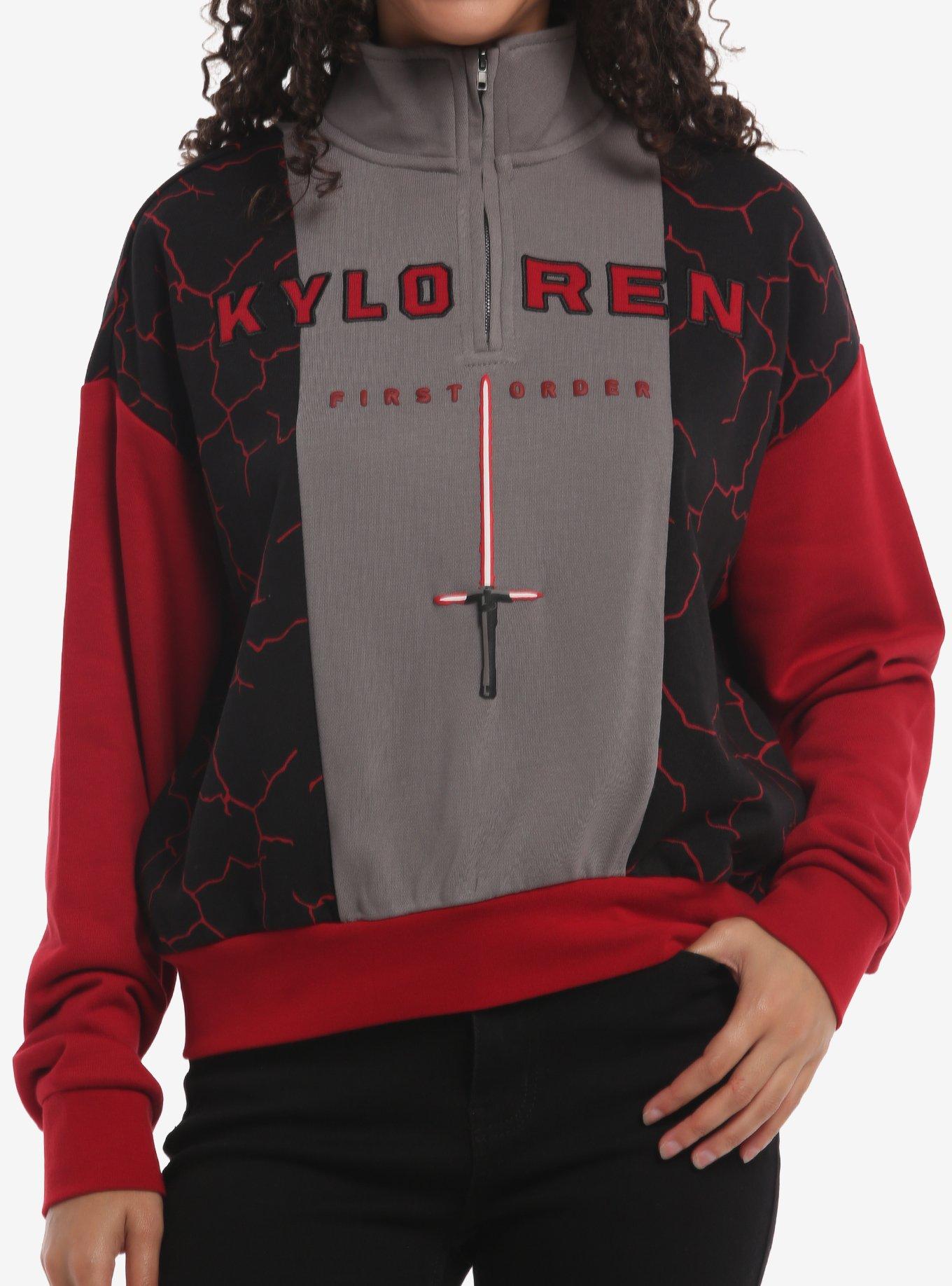Her Universe Star Wars Kylo Ren Cropped Quarter Zip Crewneck Her Universe Exclusive, , hi-res