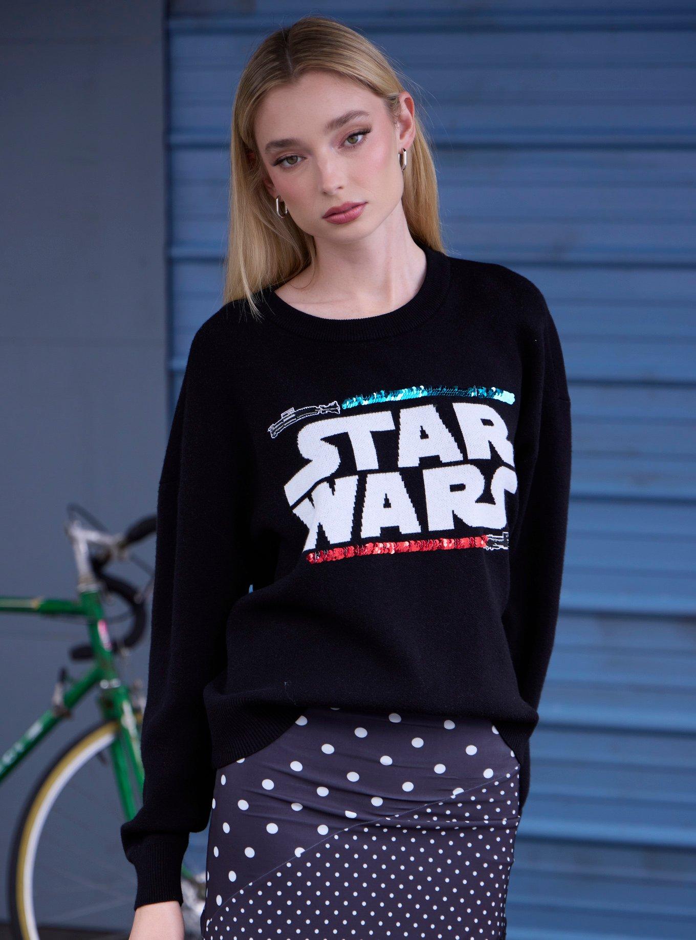 Her Universe Star Wars Sequin Flip Lightsabers Sweater Her Universe Exclusive, , hi-res