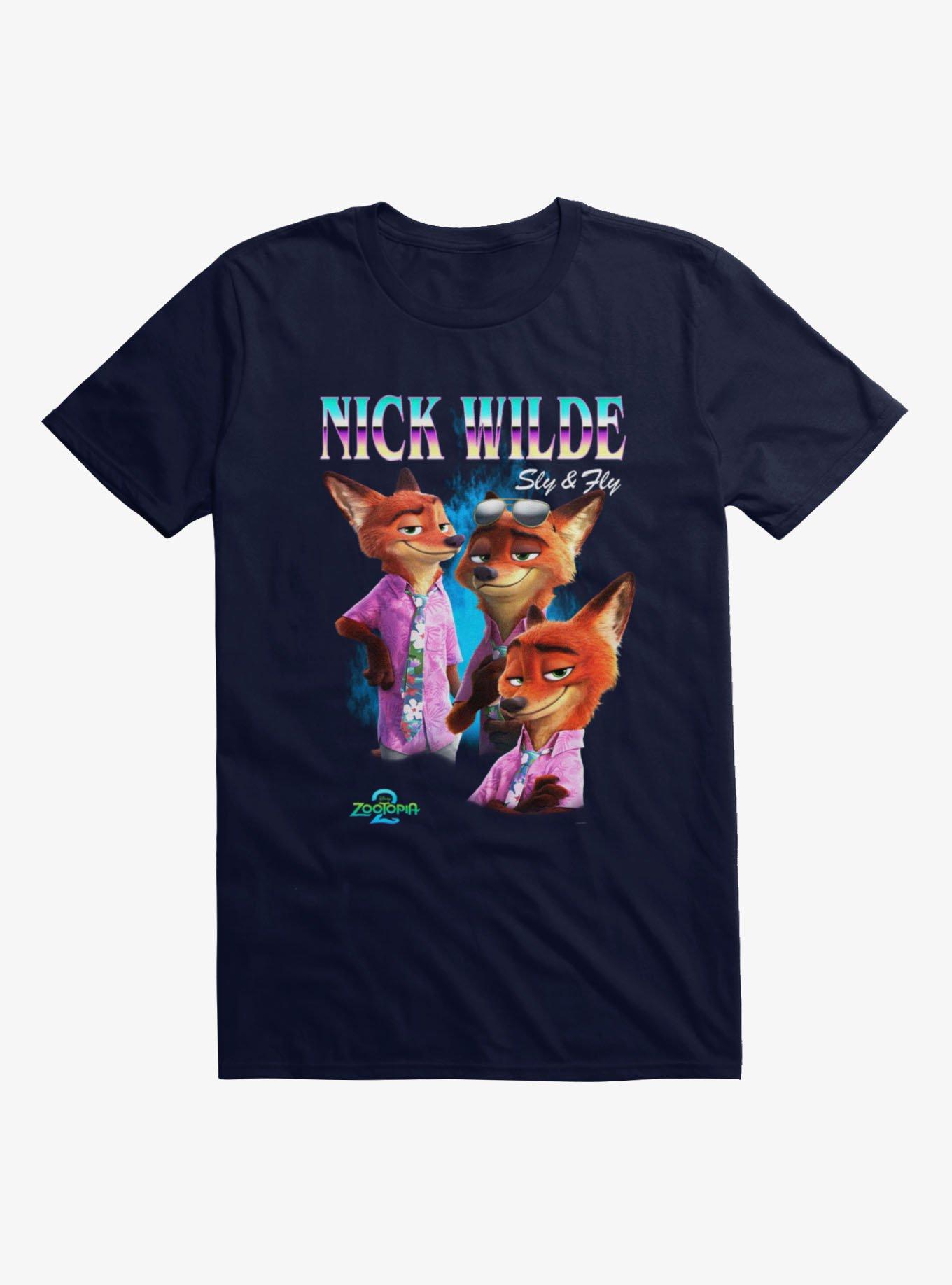 Disney Zootopia 2 Nick Wilde Collage T-Shirt Hot Topic Exclusive, , hi-res