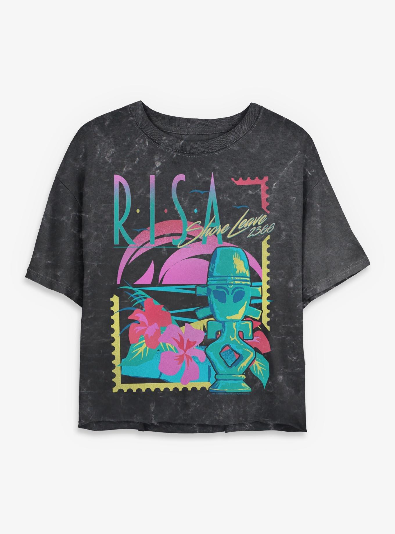 Star Trek Risa Sunbleached Womens Mineral Wash Crop T-Shirt, , hi-res