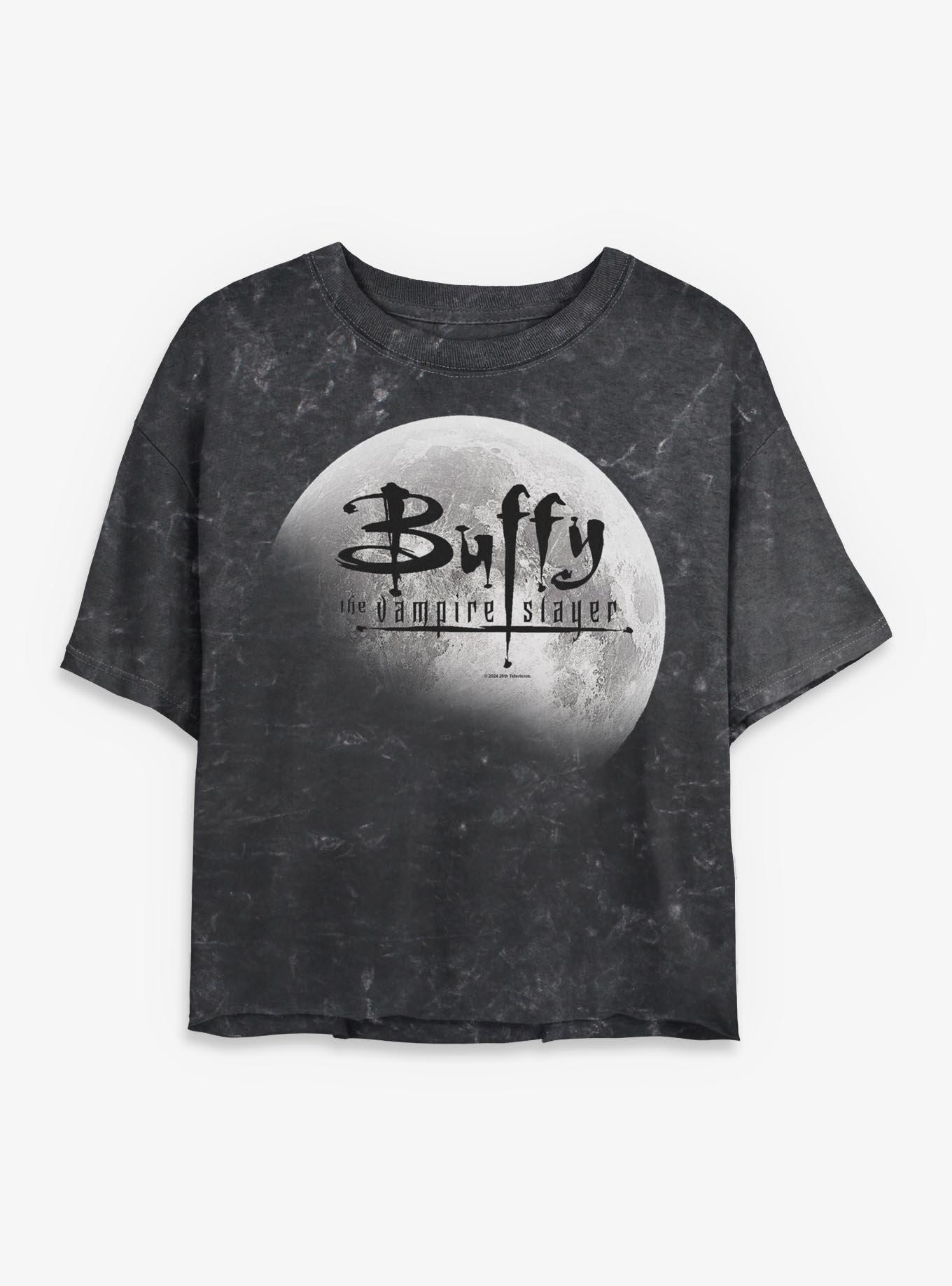 Buffy The Vampire Slayer Moon Womens Mineral Wash Crop T-Shirt, , hi-res