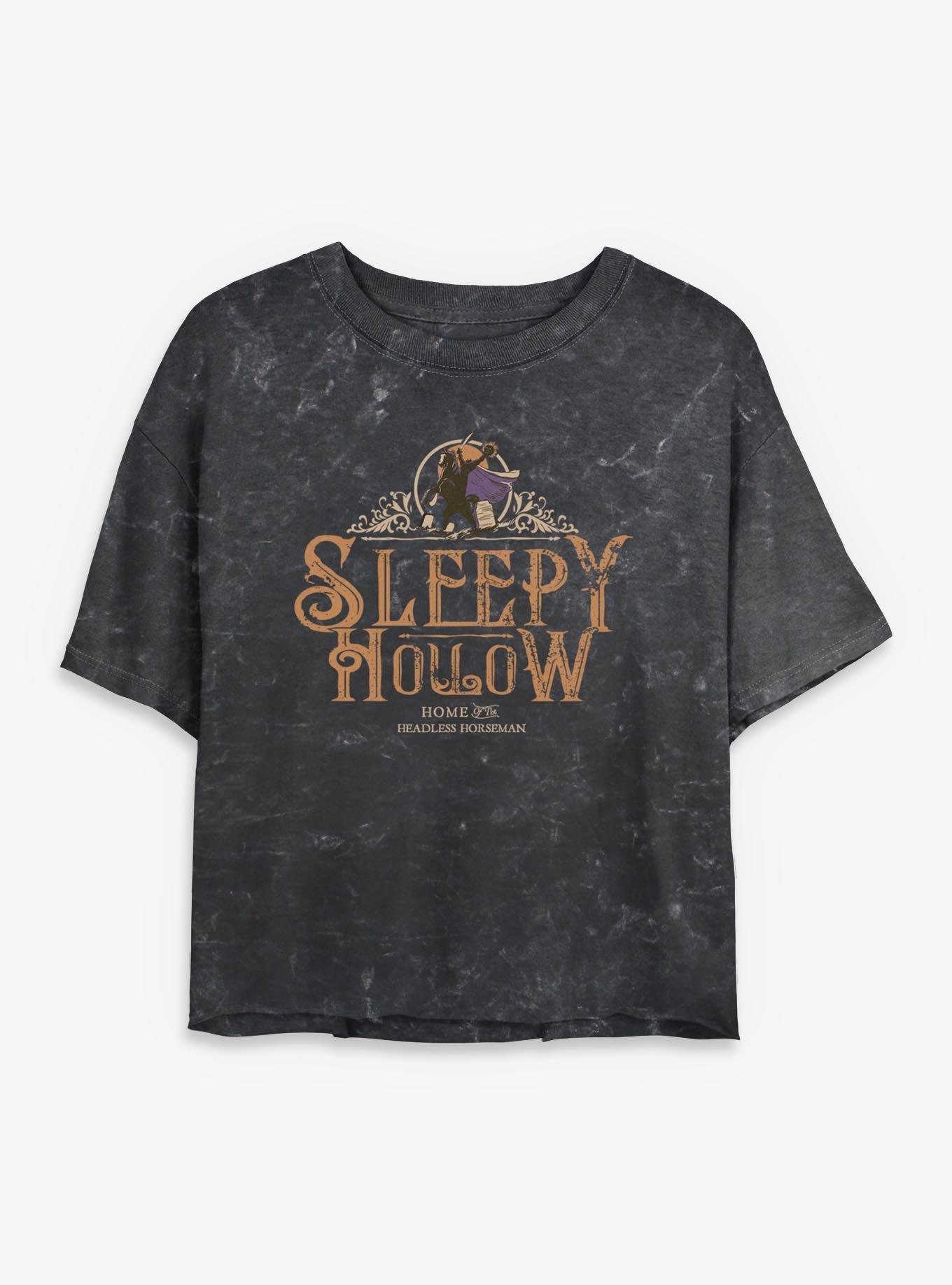Disney The Adventures Of Ichabod And Mr. Toad Visit Sleepy Hollow Womens Mineral Wash Crop T-Shirt, , hi-res