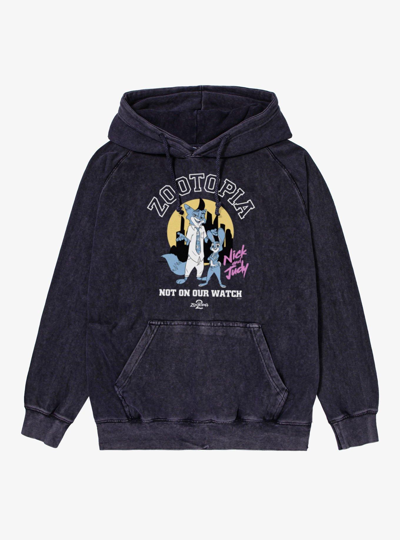Disney Zootopia 2 Not On Our Watch Mineral Wash Hoodie