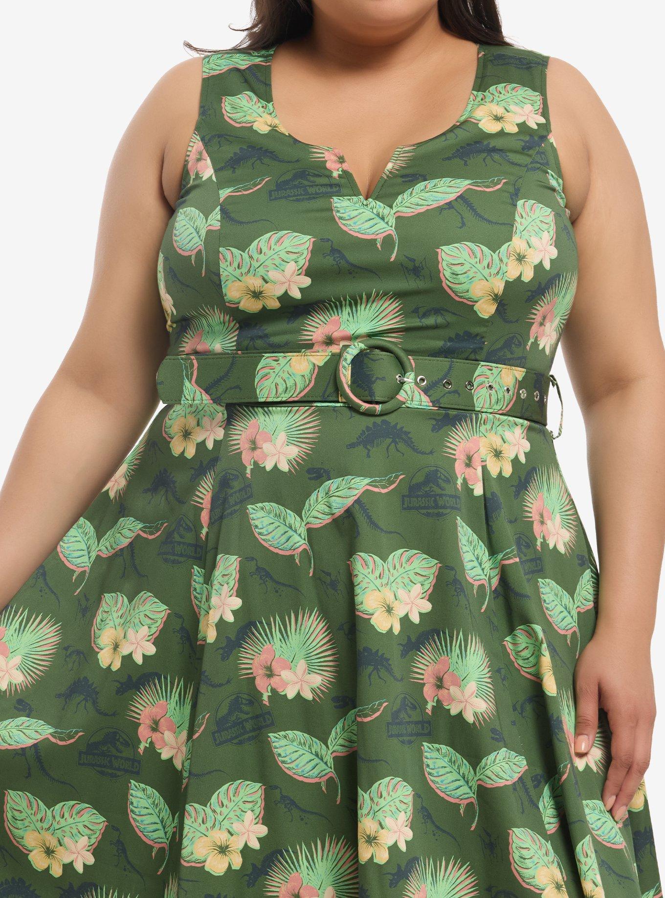 Her Universe Jurassic World Tiki Retro Dress Plus Size Her Universe Exclusive, , hi-res