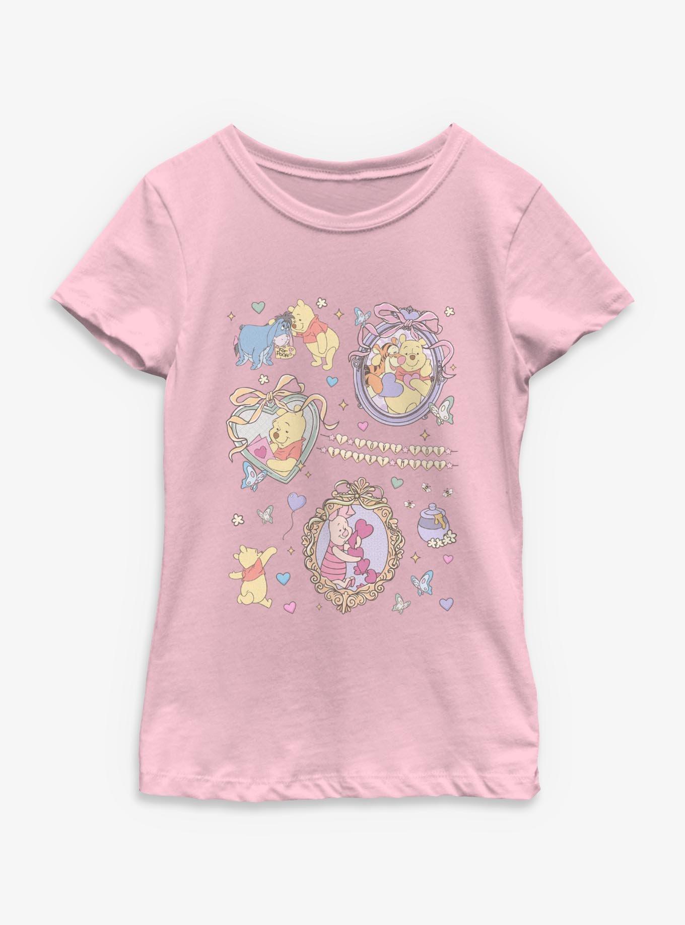 Disney Winnie The Pooh Friendship Collage Youth Girls T-Shirt, , hi-res