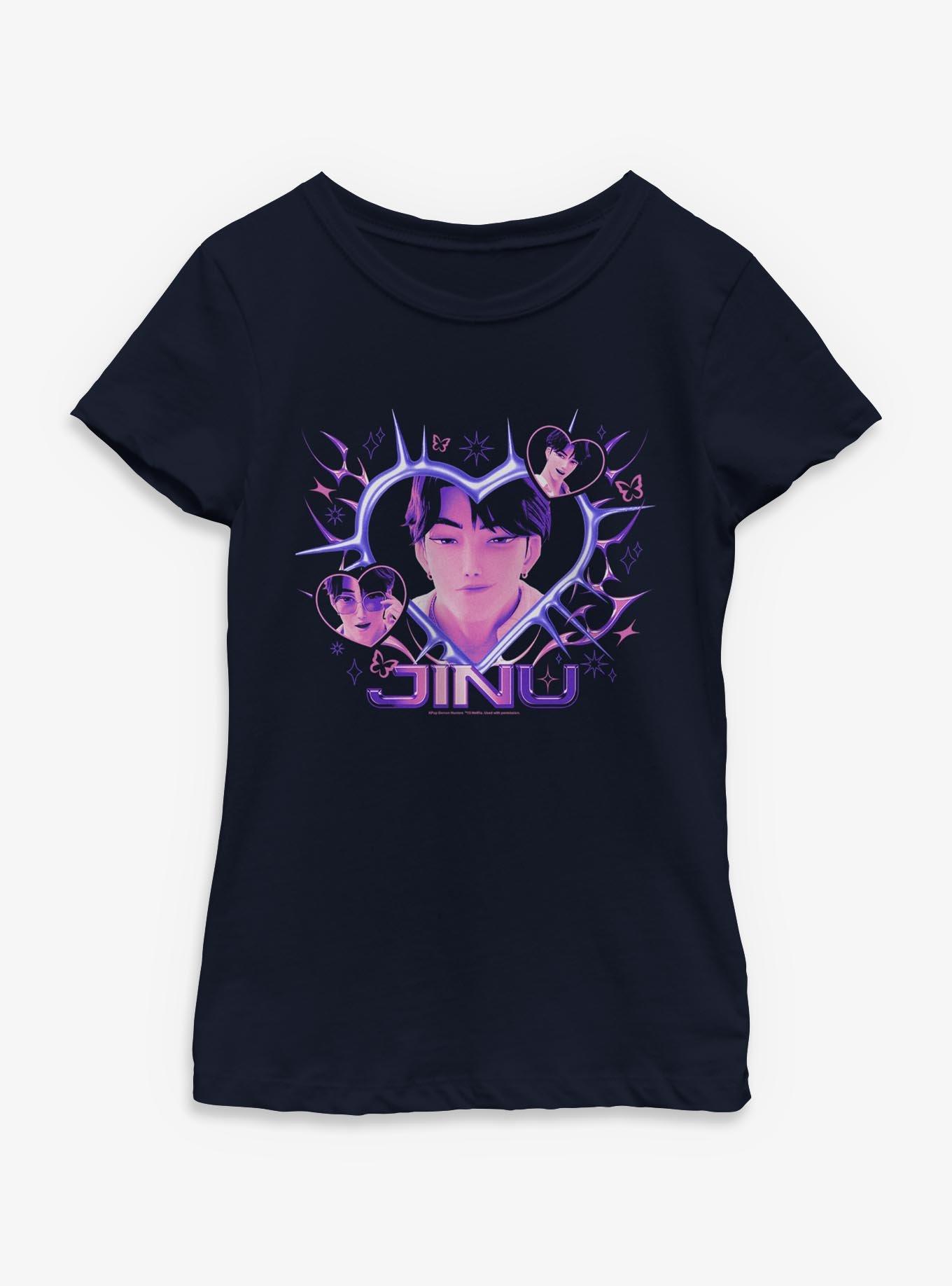 KPop Demon Hunters Jinu With Hearts Youth Girls T-Shirt, , hi-res