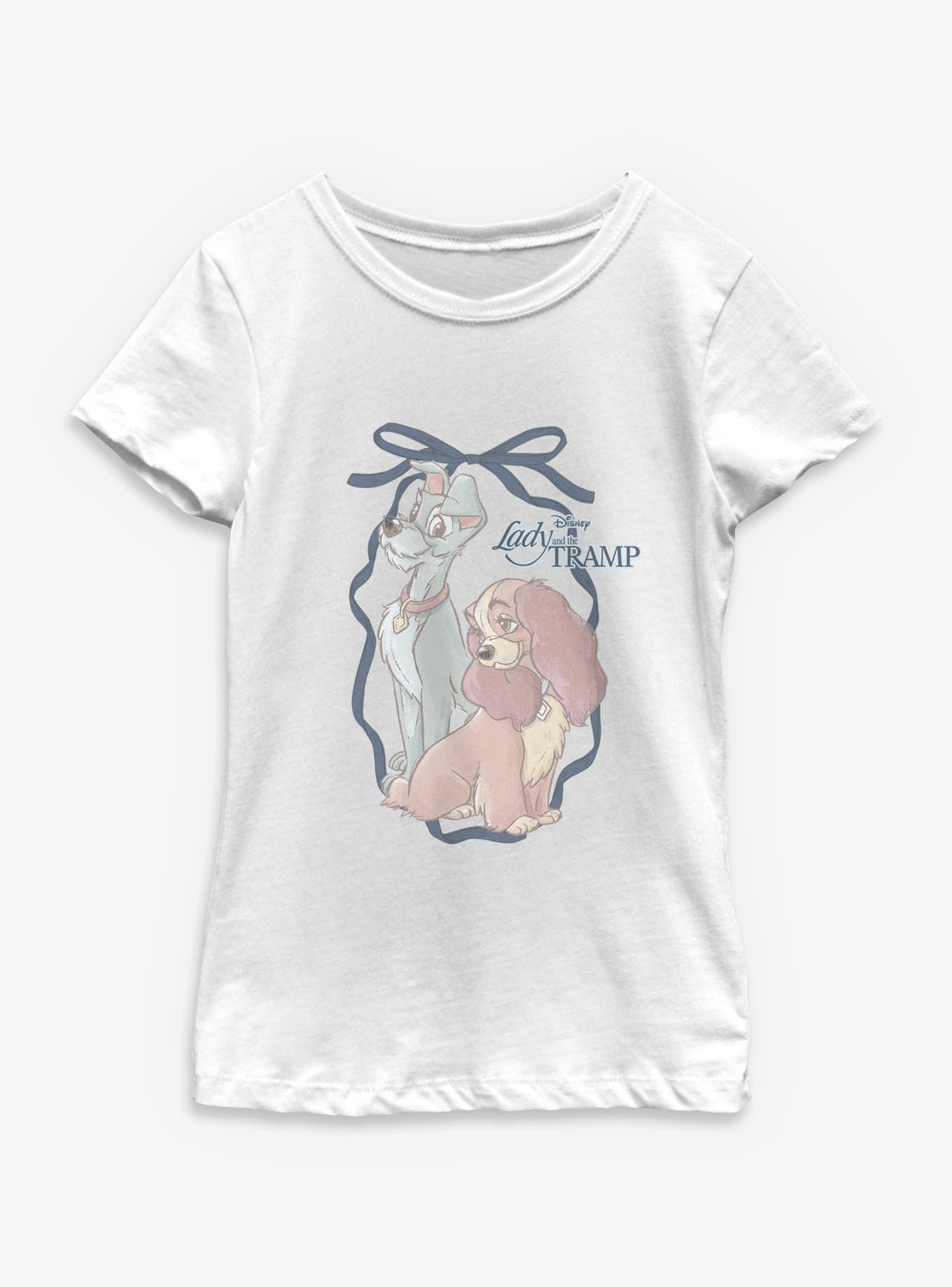 Disney Lady and the Tramp Bow Romance Youth Girls T-Shirt, , hi-res