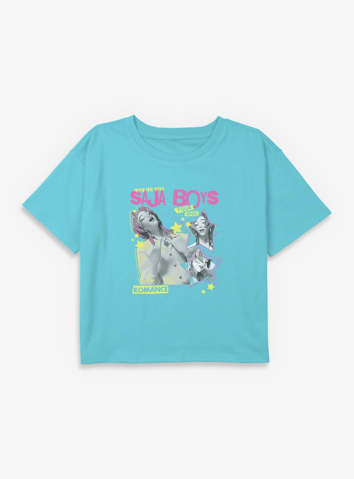 KPop Demon Hunters Romance Idol Youth Girls Boxy Crop T-Shirt, , hi-res