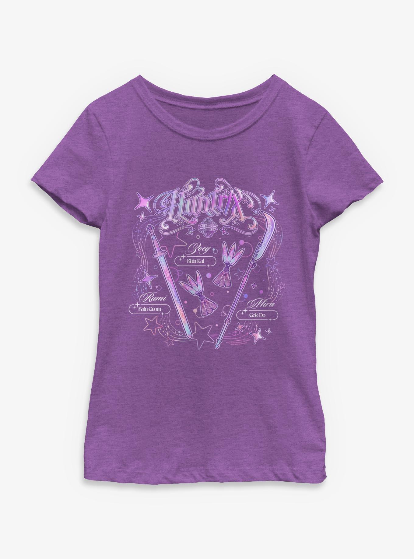 KPop Demon Hunters Huntrix Weapons Youth Girls T-Shirt