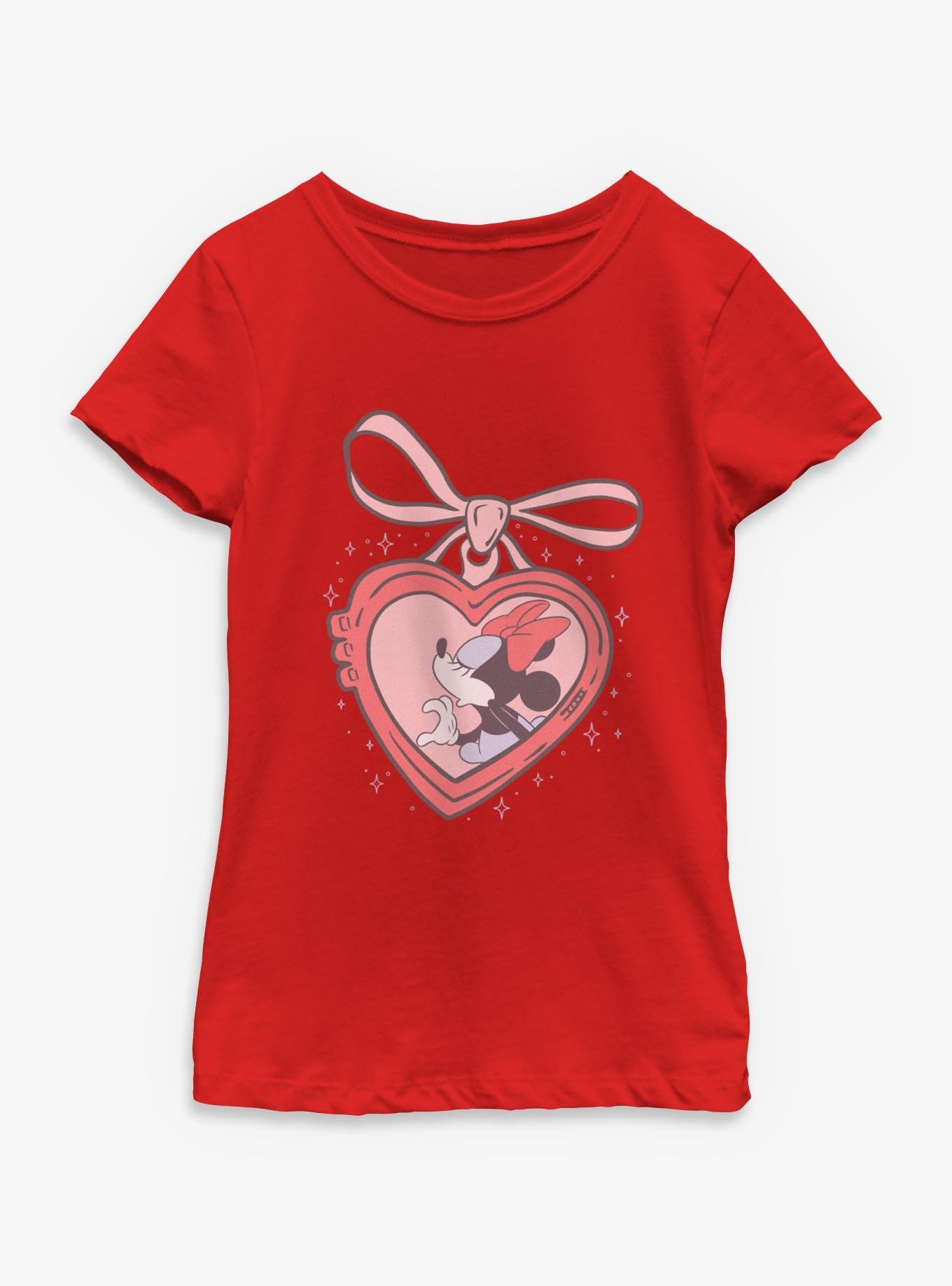 Disney Minnie Mouse Heart Locket Youth Girls T-Shirt, , hi-res
