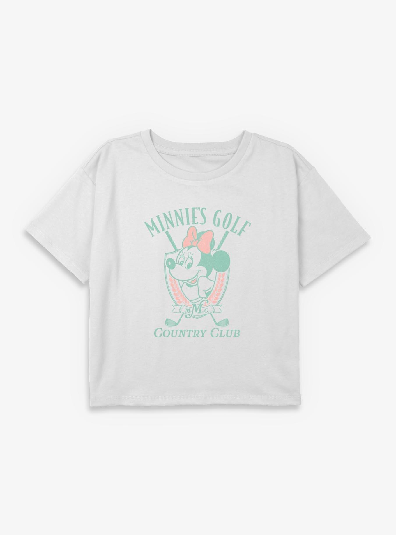Disney Minnie Mouse Minnie's Golf Club Youth Girls Boxy Crop T-Shirt, , hi-res