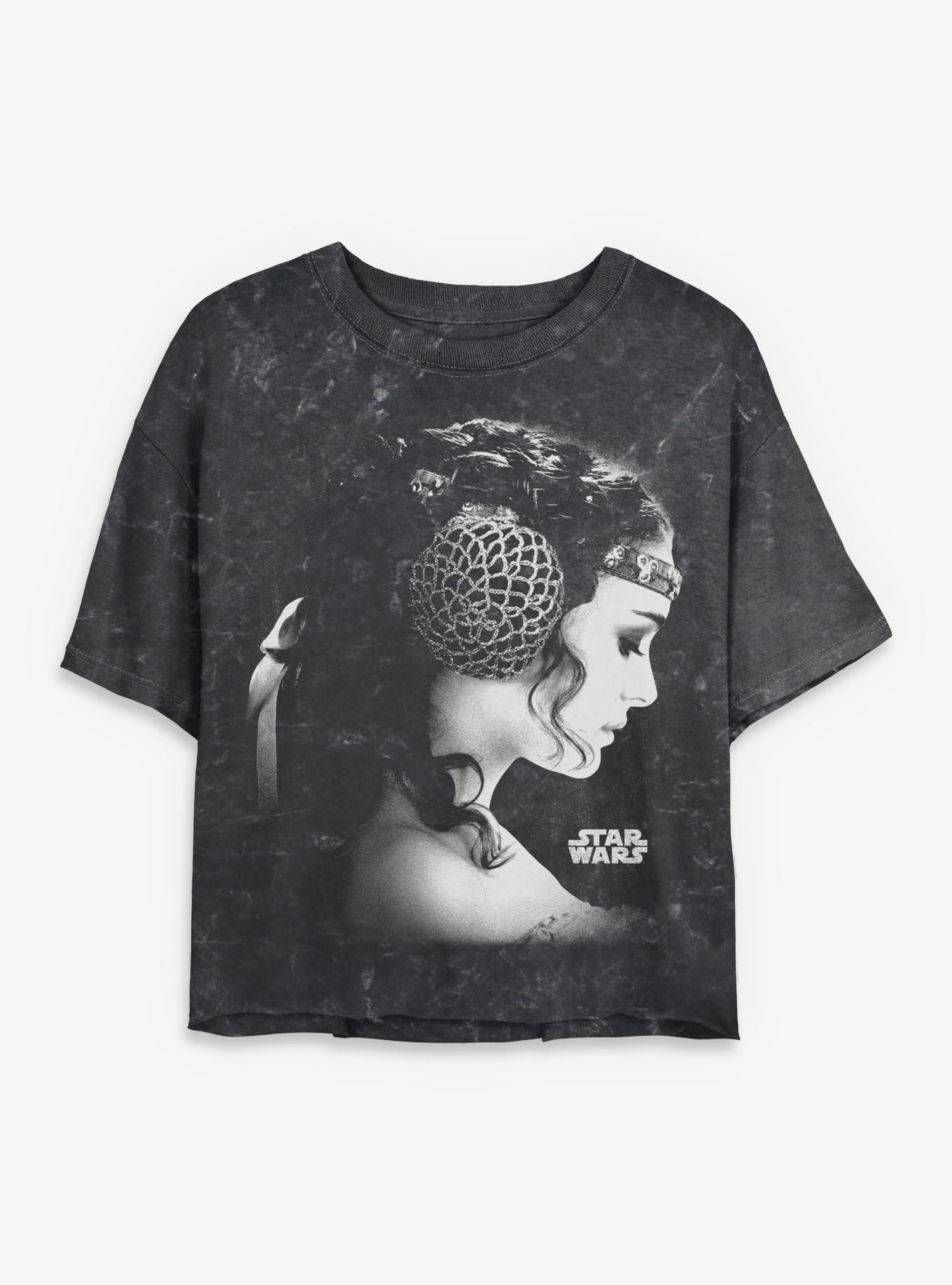 Star Wars Eternal Love Padme Womens Mineral Wash Crop T-Shirt