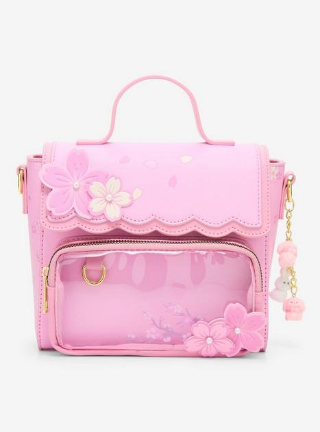 Cherry Blossom Pin Collector Charm Crossbody Bag | Hot Topic