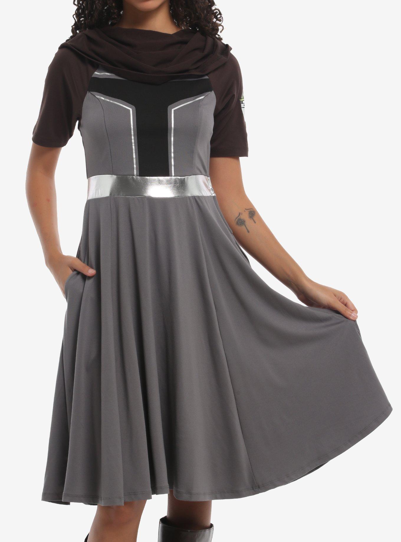Her Universe Star Wars The Mandalorian Cowl Hood Dress Her Universe Exclusive, , hi-res
