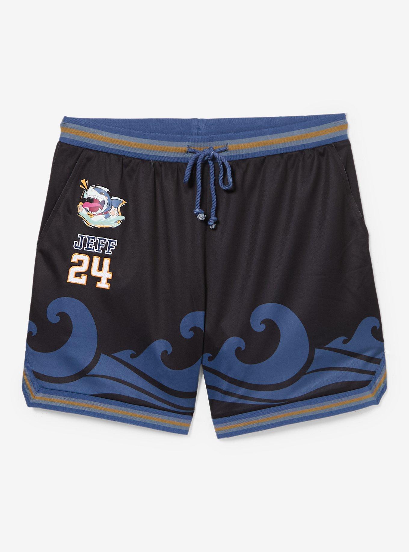 Marvel Rivals Jeff the Land Shark Basketball Shorts &mdash; BoxLunch Exclusive, , hi-res