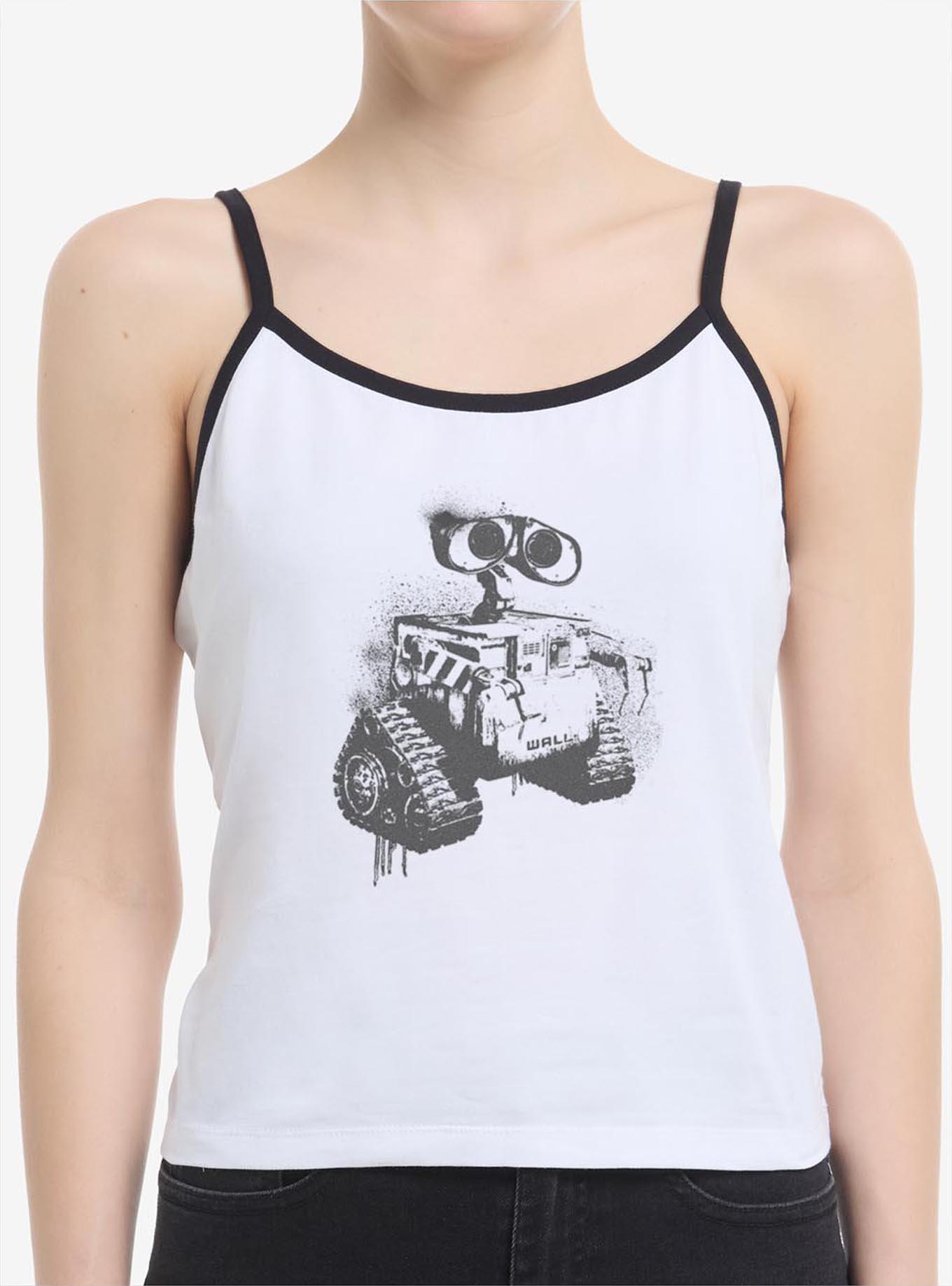Disney Pixar WALL-E Stencil Womens Cami, WHITE, hi-res