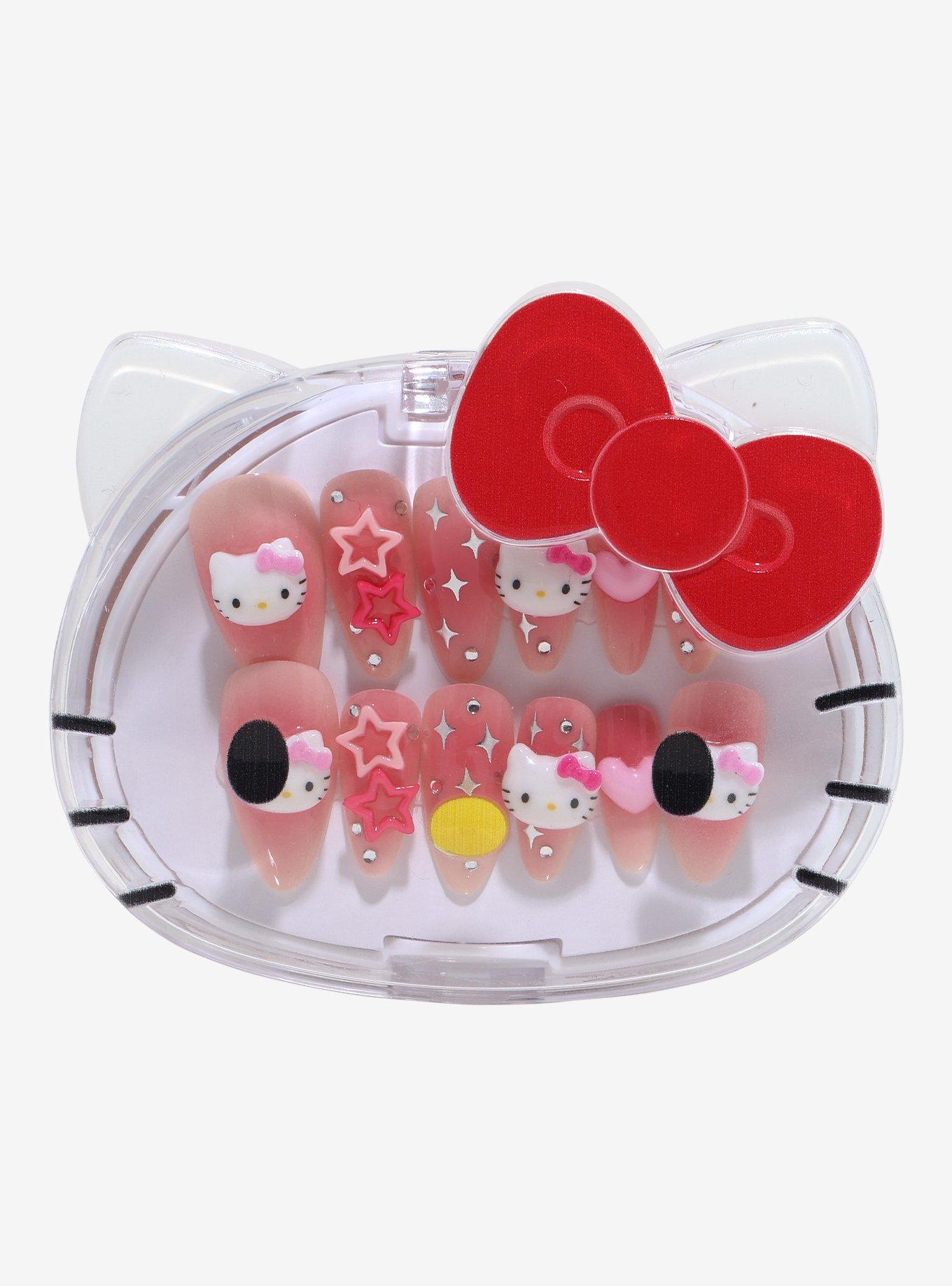 3H Nails Hello Kitty Pink Star Press-On Nail Set, , hi-res