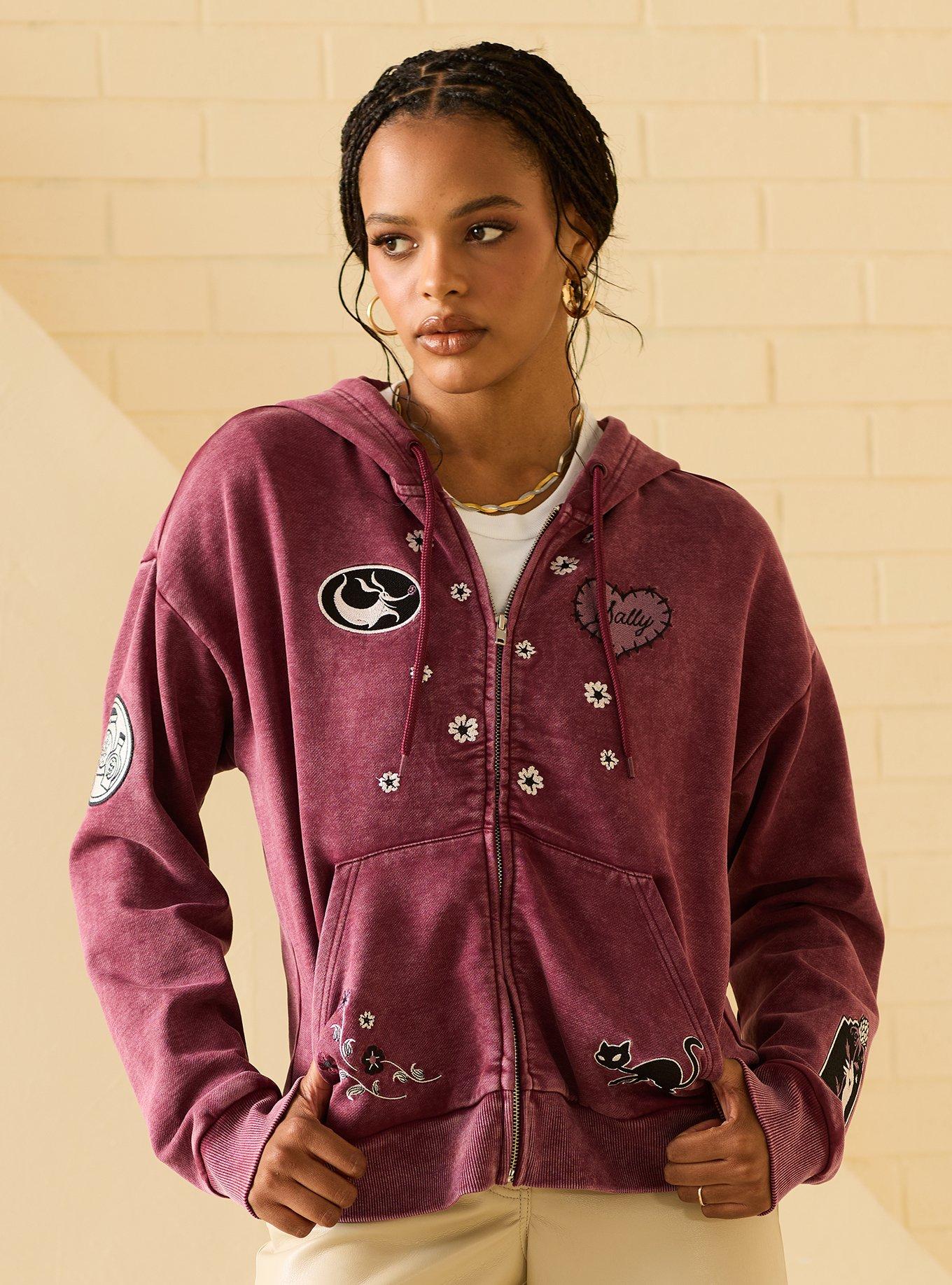 Disney The Nightmare Before Christmas Love You to Death Sally Women's Cropped Zippered Hoodie - BoxLunch Exclusive