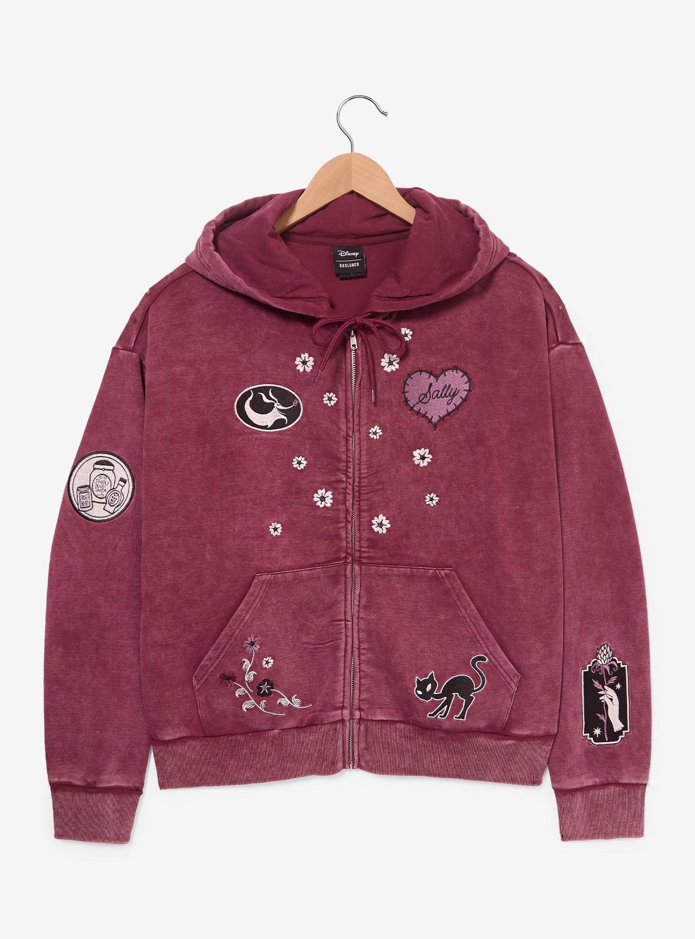 Disney The Nightmare Before Christmas Love You to Death Sally Women's Plus Size Cropped Zippered Hoodie - BoxLunch Exclusive