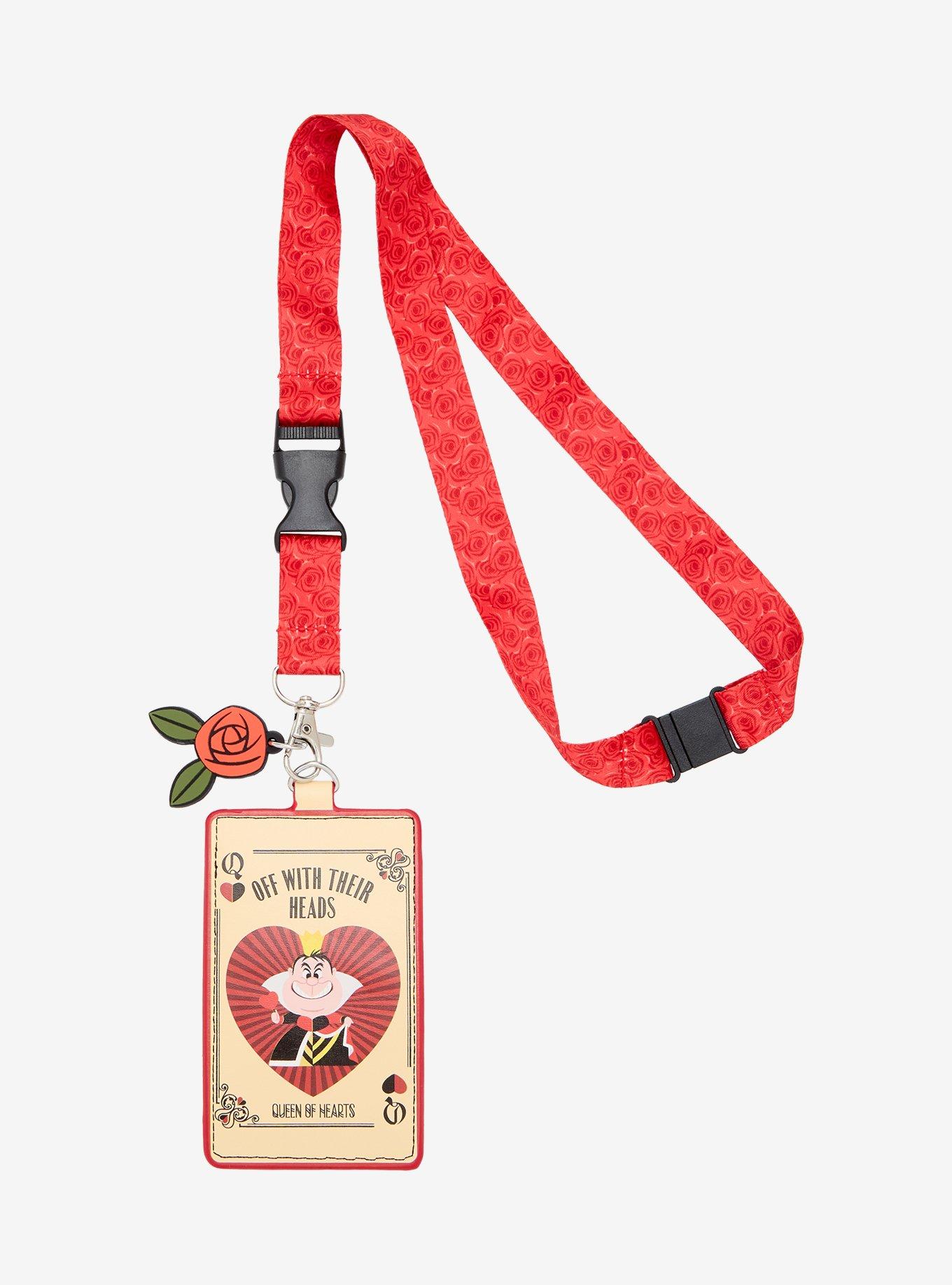 Disney Alice in Wonderland Queen of Hearts Lanyard - BoxLunch Exclusive, , hi-res