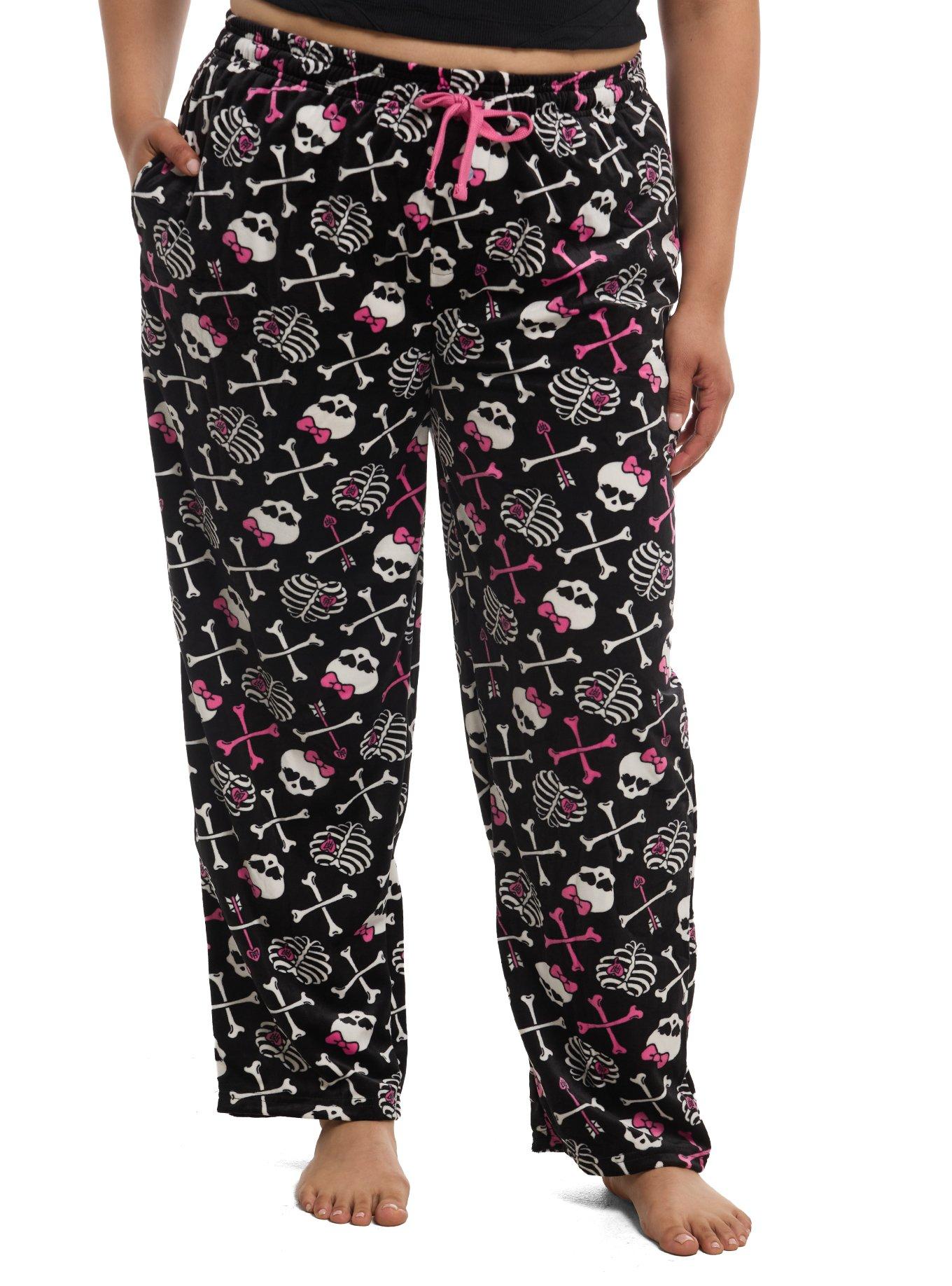 Monster High Bones Fuzzy Pajama Pants Plus Size, , hi-res