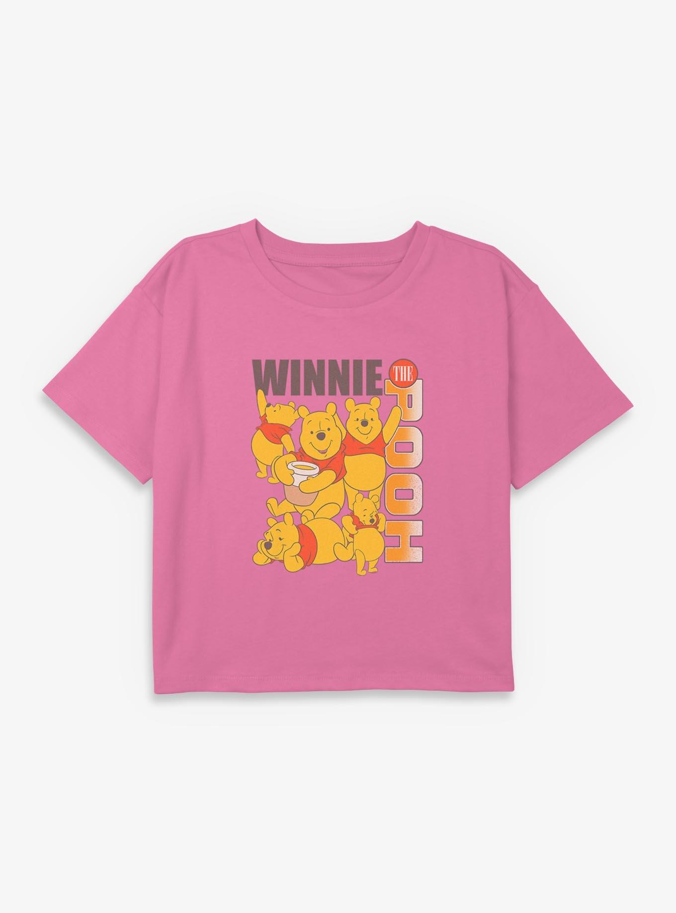 Disney Winnie The Pooh Winnie The Pooh Poses Youth Girls Boxy Crop T-Shirt, , hi-res