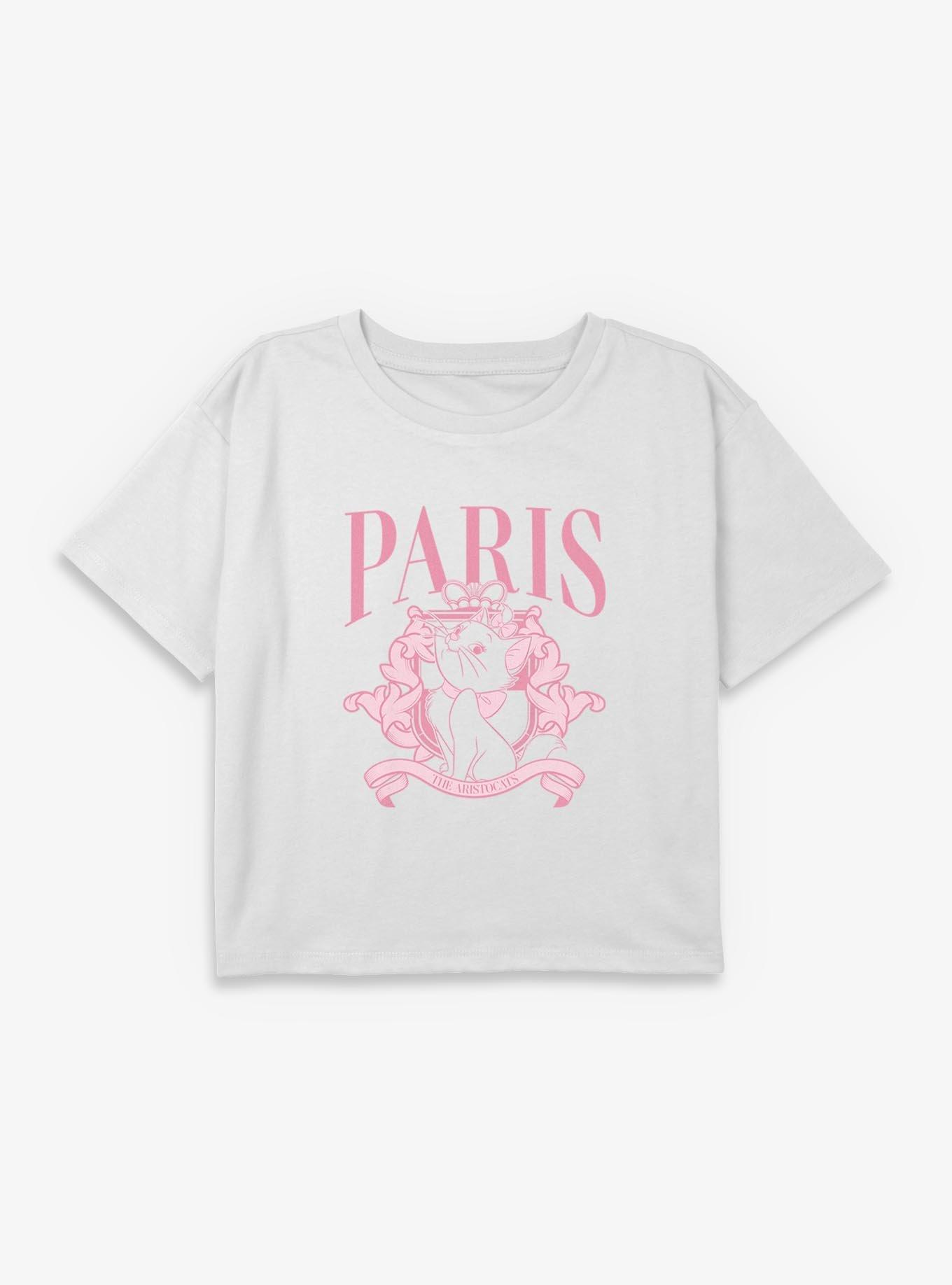 Disney The Aristocats Princess Marie Paris Youth Girls Boxy Crop T-Shirt, , hi-res