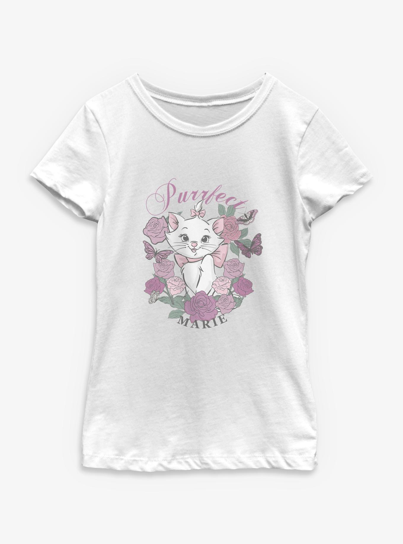 Disney The Aristocats Purrfect Roses Marie Youth Girls T-Shirt, , hi-res