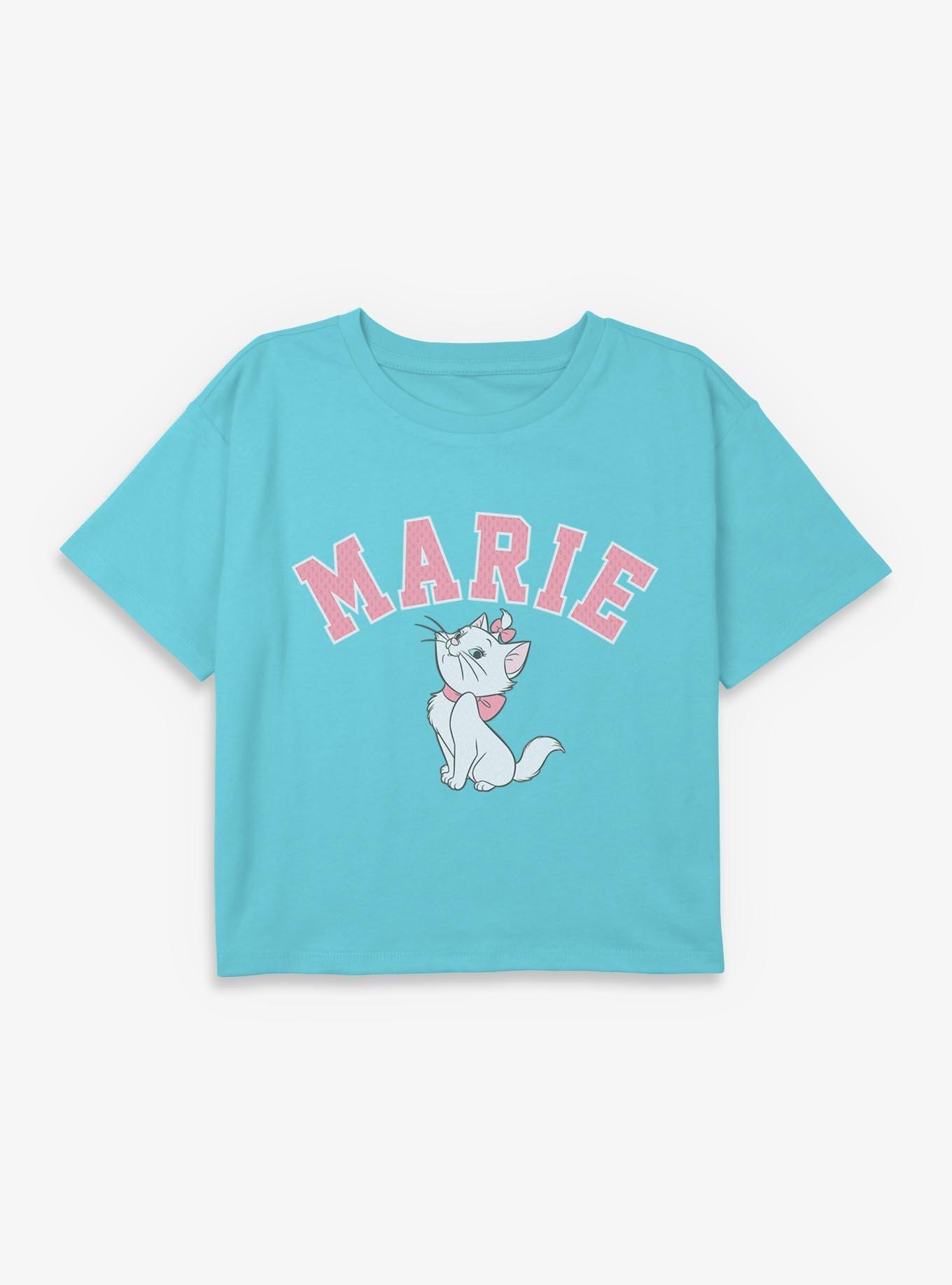 Disney The Aristocats Marie Varsity Youth Girls Boxy Crop T-Shirt, , hi-res