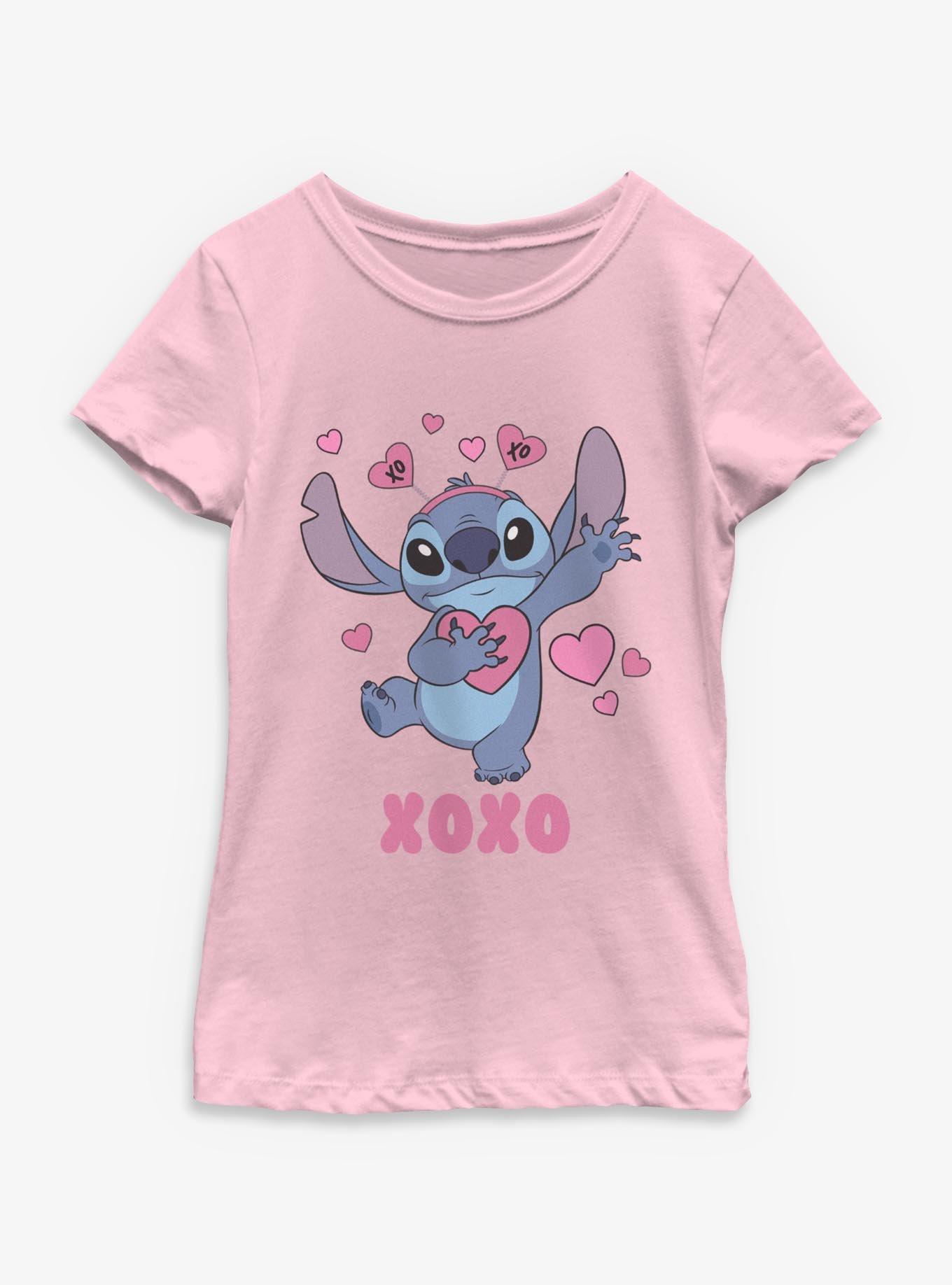 Disney Lilo & Stitch XOXO Stitch Youth Girls T-Shirt, , hi-res