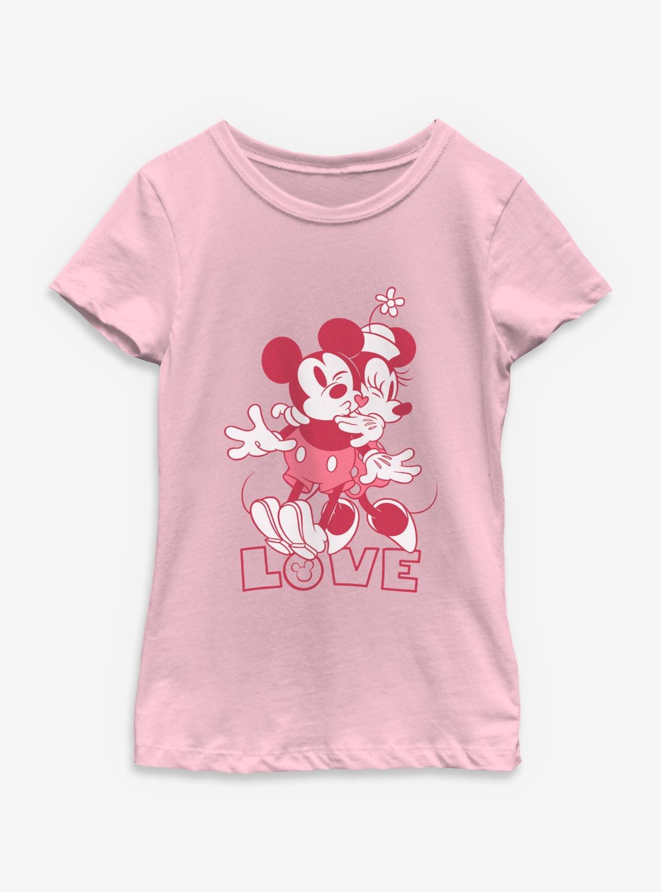 Disney Mickey Mouse Kiss Love Youth Girls T-Shirt, , hi-res
