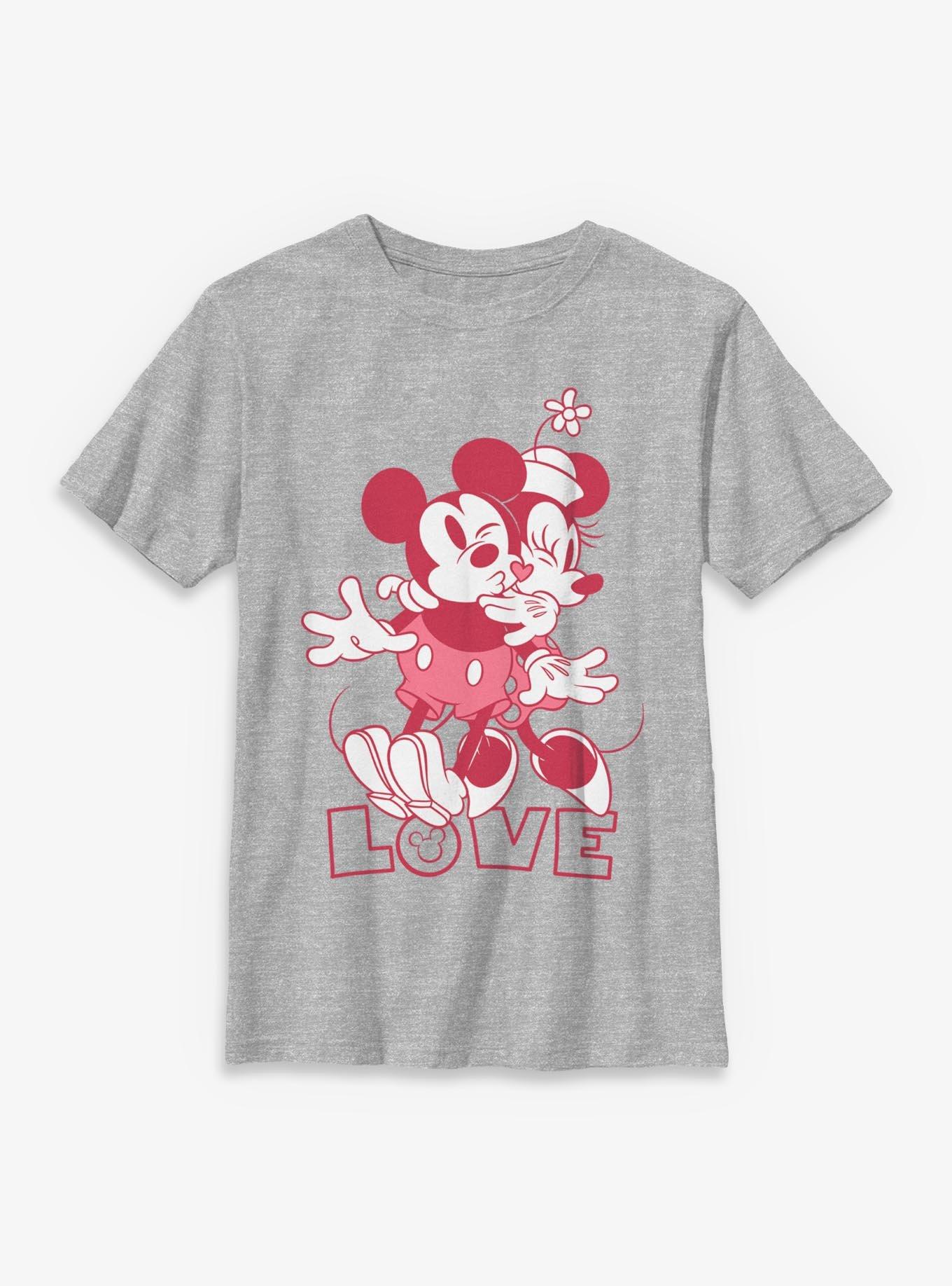 Disney Mickey Mouse Kiss Love Youth T-Shirt, , hi-res