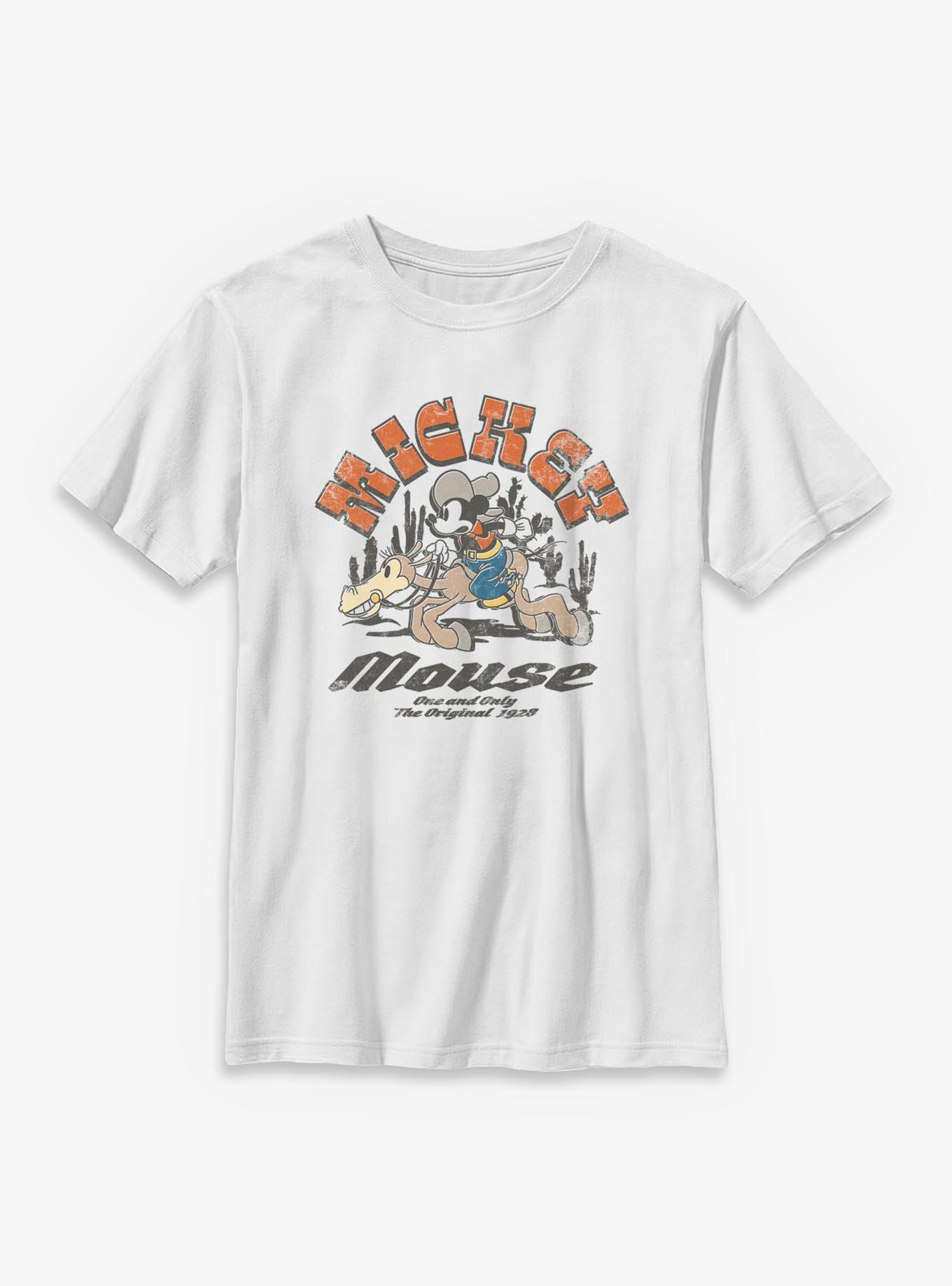 Disney Mickey Mouse Rodeo Mickey Youth T-Shirt, WHITE, hi-res