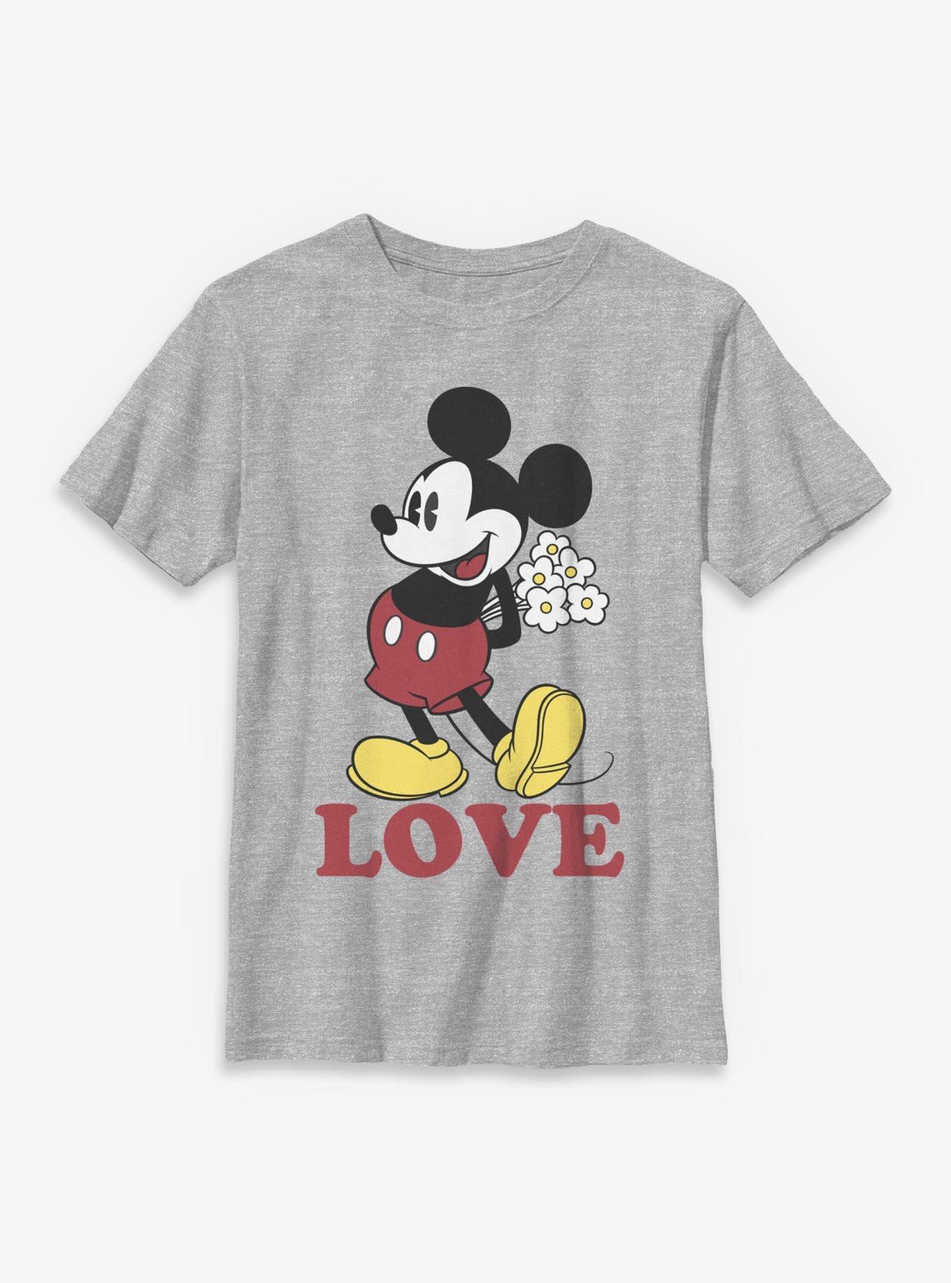 Disney Mickey Mouse Flowers Love Youth T-Shirt, , hi-res
