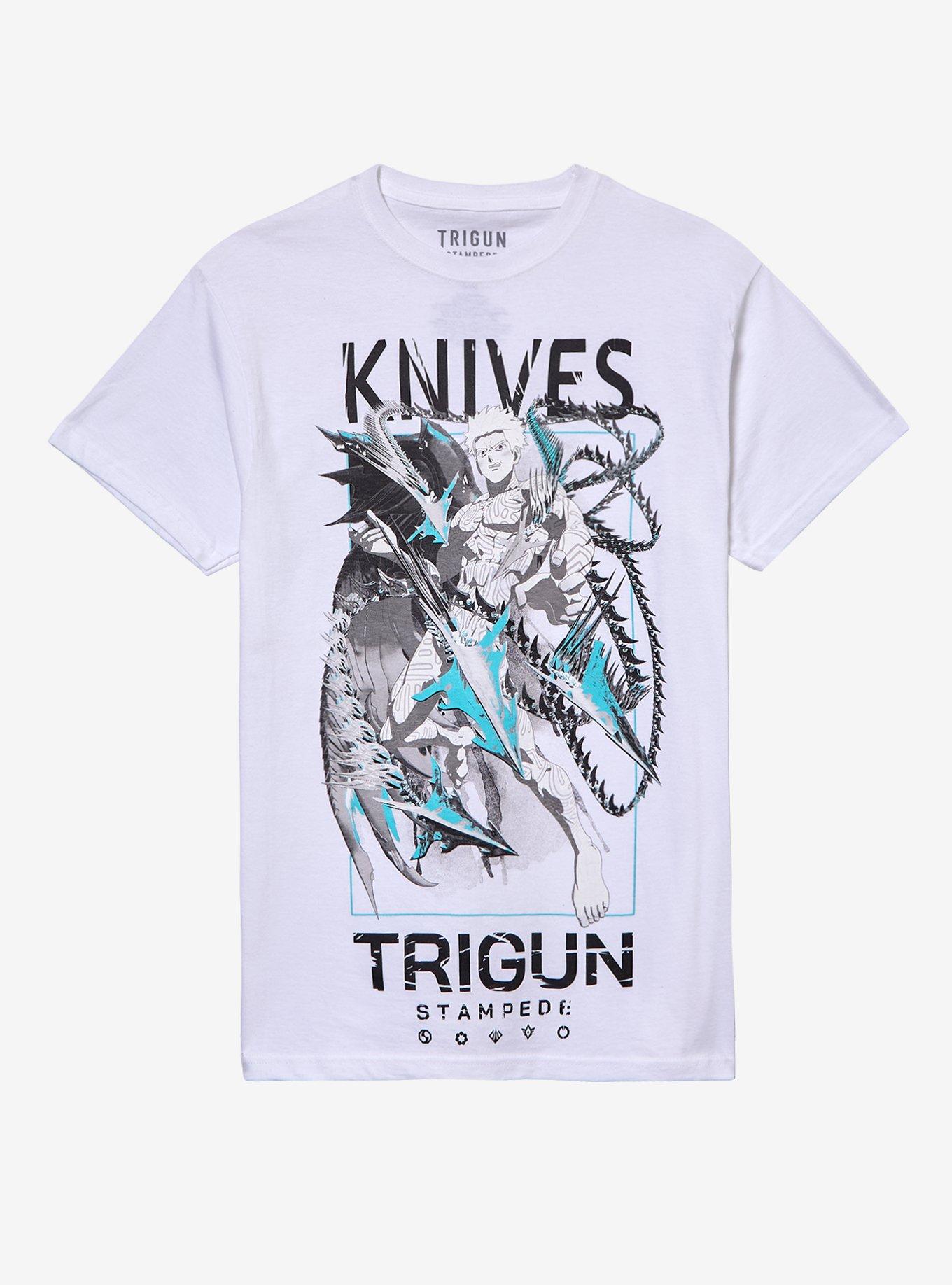 Trigun Stampede Knives Black Tonal T-Shirt, , hi-res