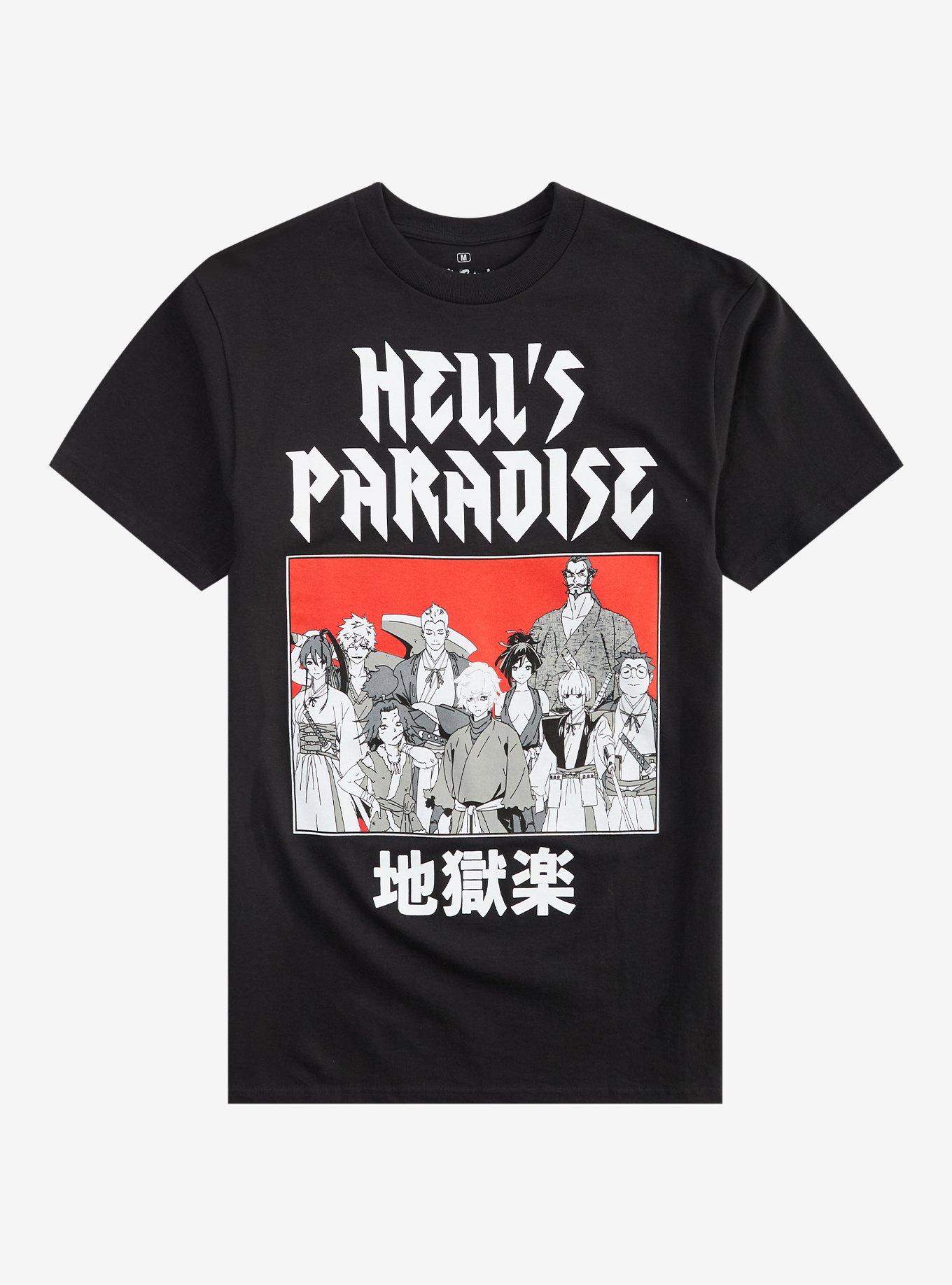 Hell's Paradise Black & White Group Portrait T-Shirt | Hot Topic