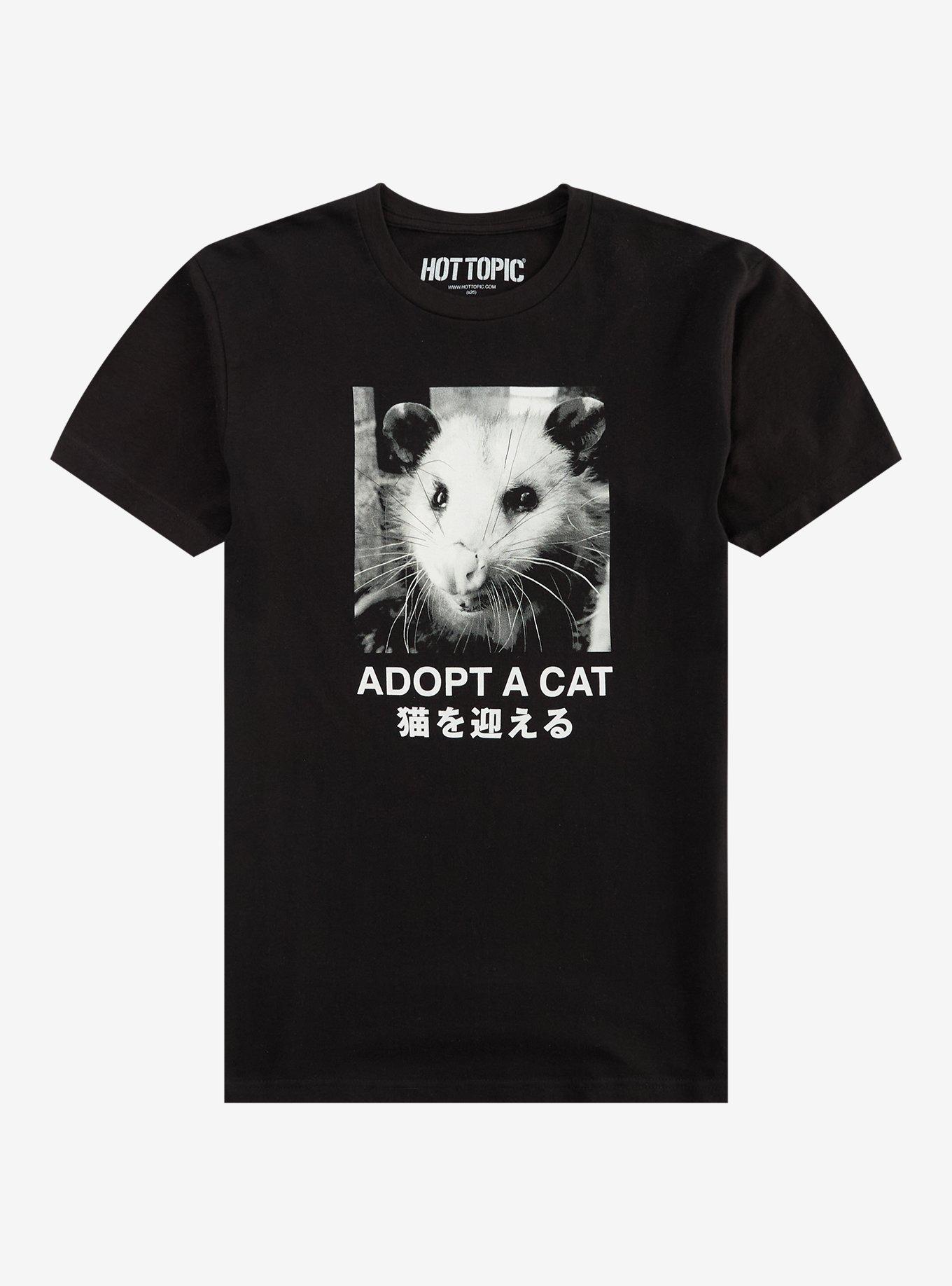 Adopt A Cat Possum Portrait T-Shirt, , hi-res