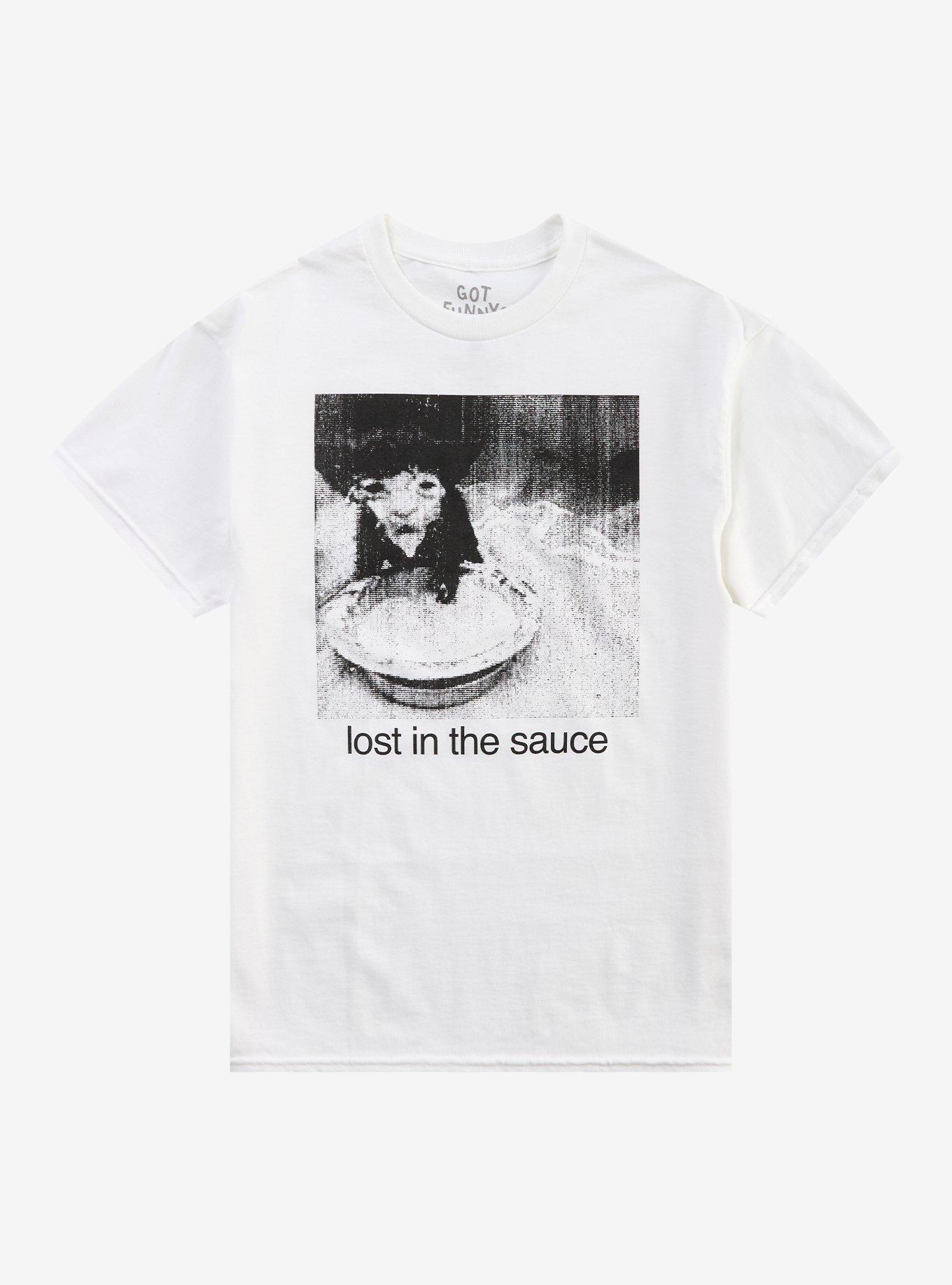 Lost In The Sauce Low Res Cat T-Shirt By Got Funny?, , hi-res