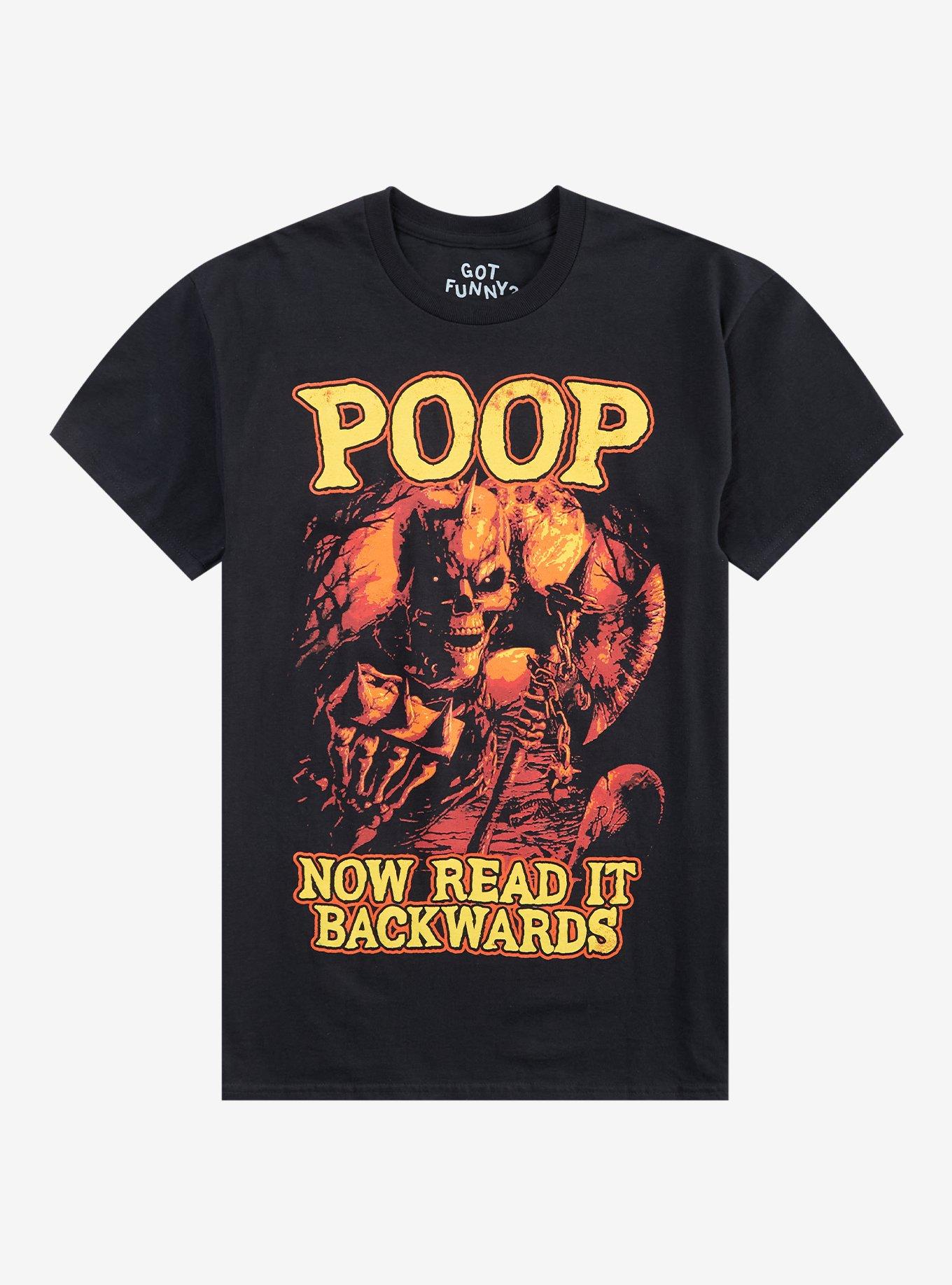 Poop Backwards Skeleton T-Shirt By Got Funny? | Hot Topic